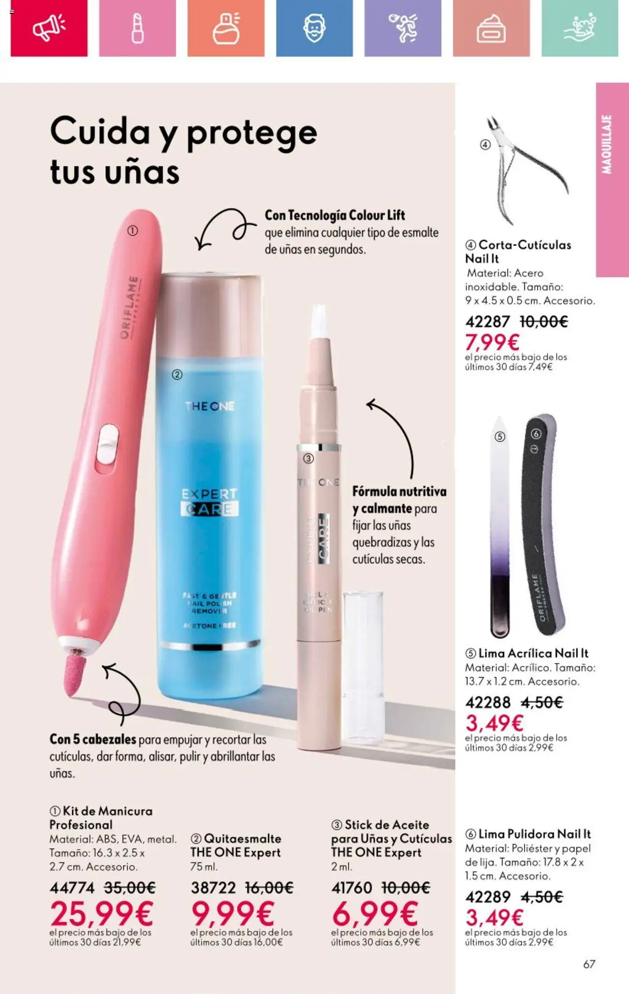 Oriflame - Catálogo Campaña 12 │ válido desde el 24.08.2025 | Página: 67 | Productos: Maquillaje, Esmalte de uñas, Lima, Aceite