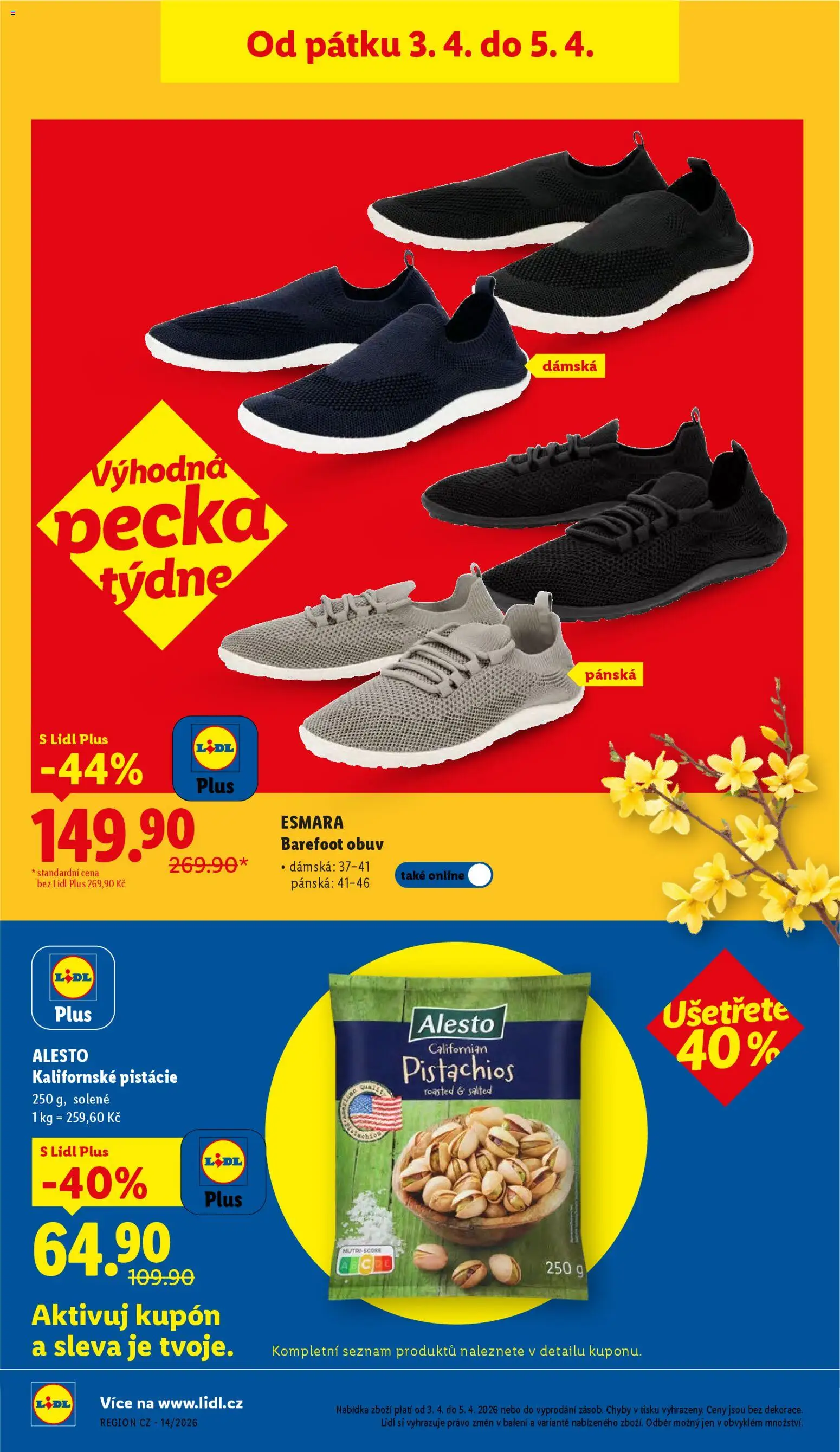Lidl leták od 02.04.2026 | Strana: 40 | Produkty: Pistácie, Obuv