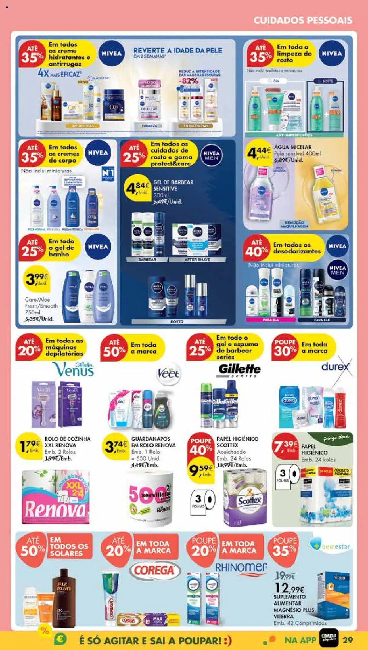 Pingo Doce Poupe Esta Semana Madeira │ válido de 12.08.2025 | Página: 29 | Produtos: Papel higiénico, Guardanapos, Maquilhagem, Gel de banho