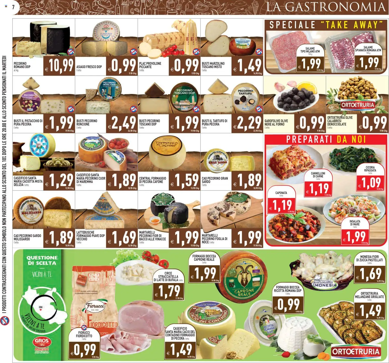 Volantino PIM Supermercati del 17.04.2026 | Pagina: 7 | Prodotti: Salame, Formaggio, Melanzane, Letto