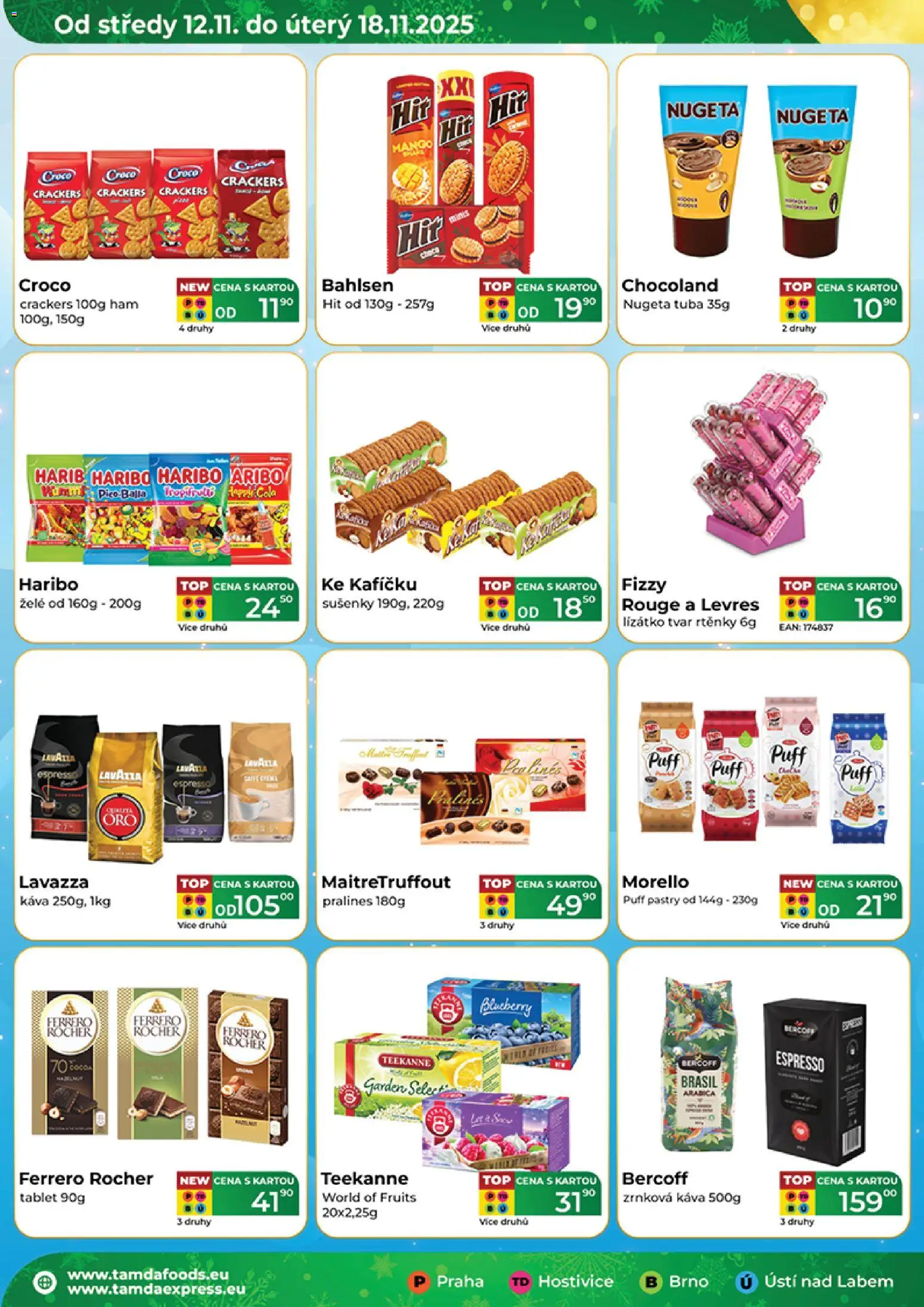 Tamda Foods leták od 12.11.2025 | Strana: 2 | Produkty: Mango, Ferrero Rocher, Haribo, Zrnková káva