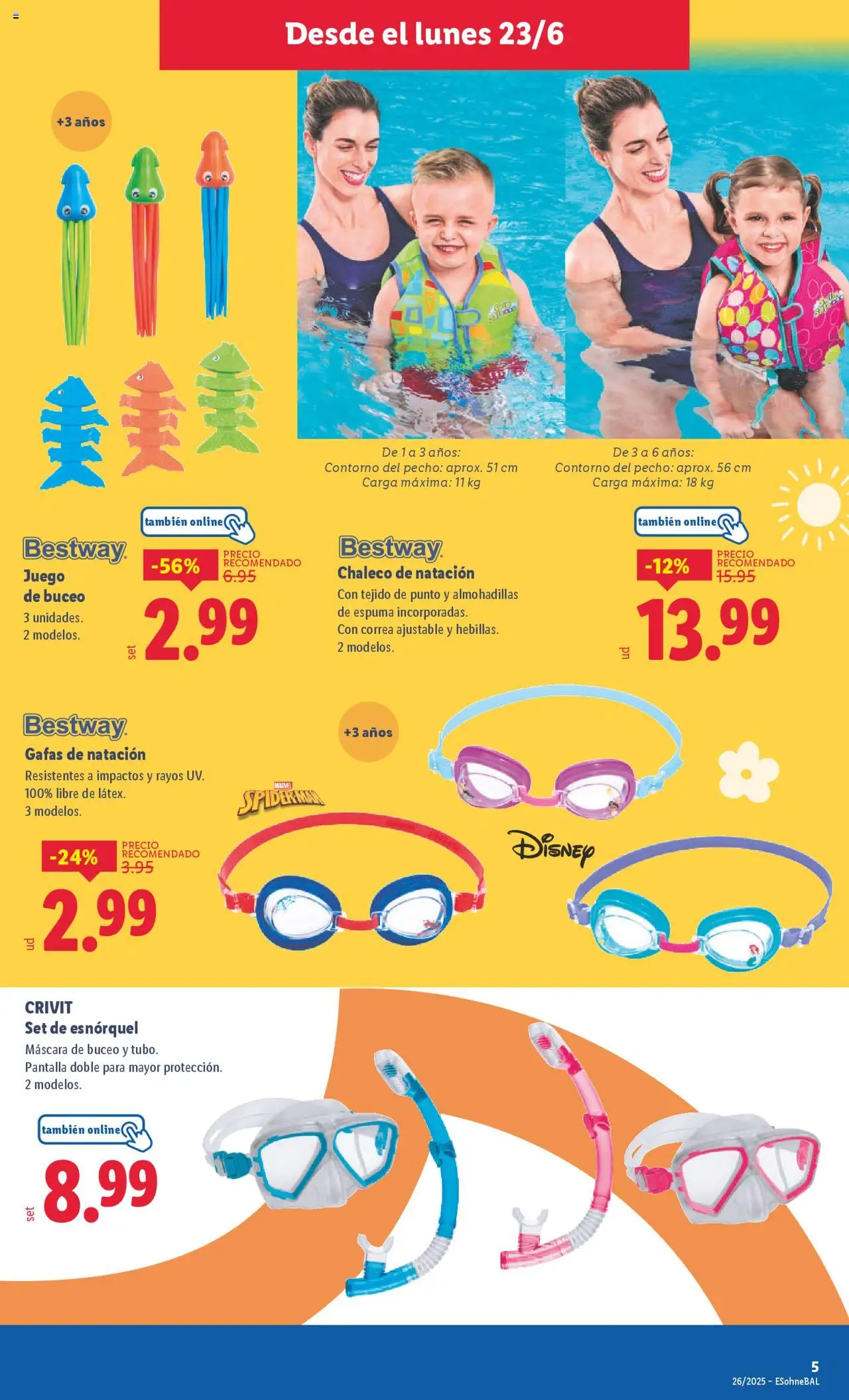 Lidl catálogo de bazar MAD │ válido desde el 23.06.2025 | Página: 9 | Productos: Máscara, Chaleco