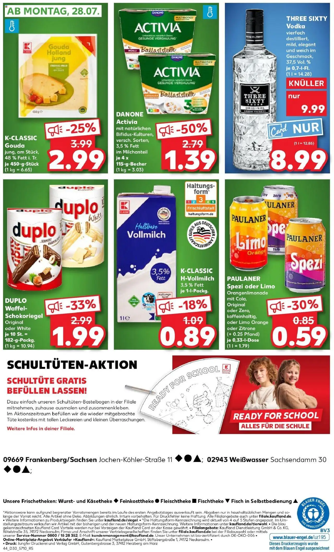 Kaufland prospekt Weißwasser	 - gültig ab dem 27.07.2025 | Seite: 7 | Produkte: Activia, Danone activia, Fisch, Zitrone