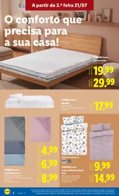 Lidl Novidades │ válido de 21.07.2025 | Página: 2 | Produtos: Algodão, Colchões, Lençol