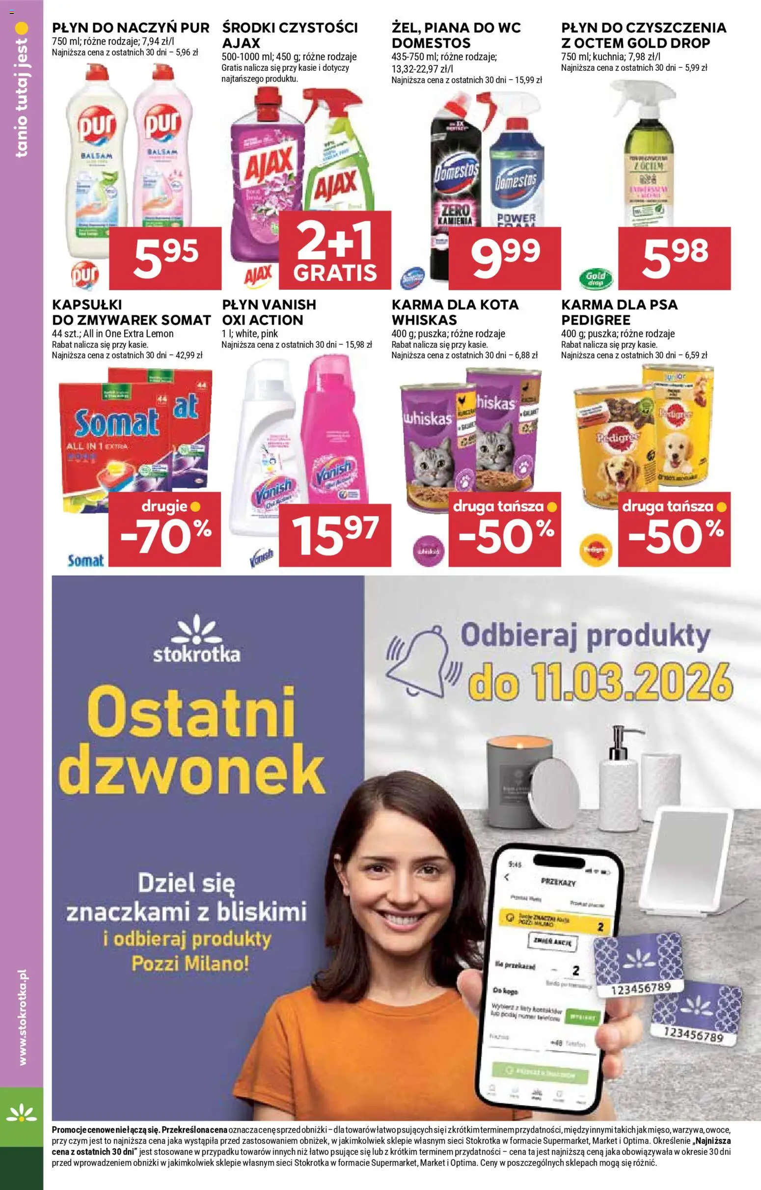 Stokrotka Gazetka od 26.02.2026 | Strona: 44 | Produkty: Vanish, Stokrotka, Karma dla kota, Karma dla psa