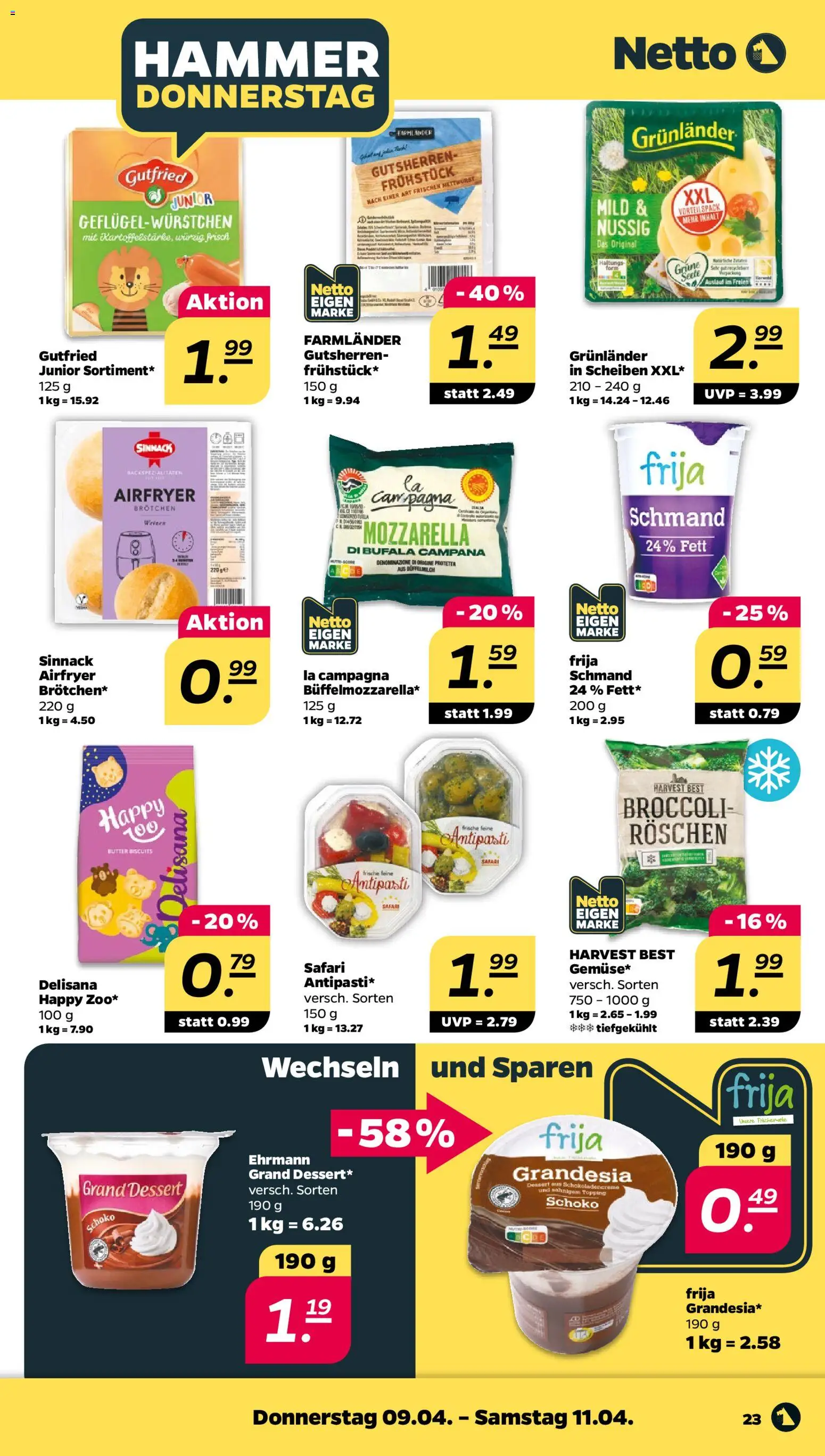 Netto Prospekt 	 – gültig ab 07.04.2026 | Seite: 29 | Produkte: Butter, Mozzarella, Grunlander