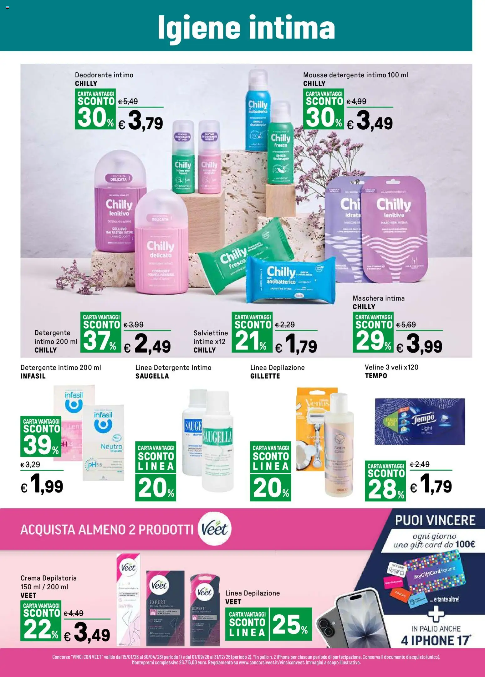 Volantino Iper del 19.01.2026 | Pagina: 7 | Prodotti: Crema, Deodorante, Veline, Detergente