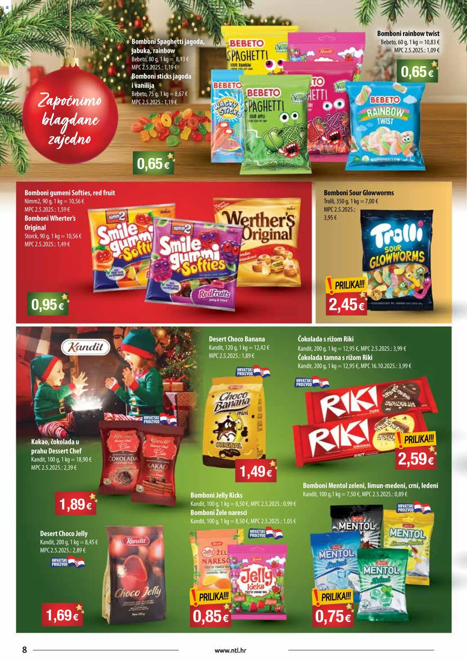 NTL katalog | vrijedi od 03.12.2025 | Stranica: 8 | Proizvodi: Čokolada, Bomboni, Kakao