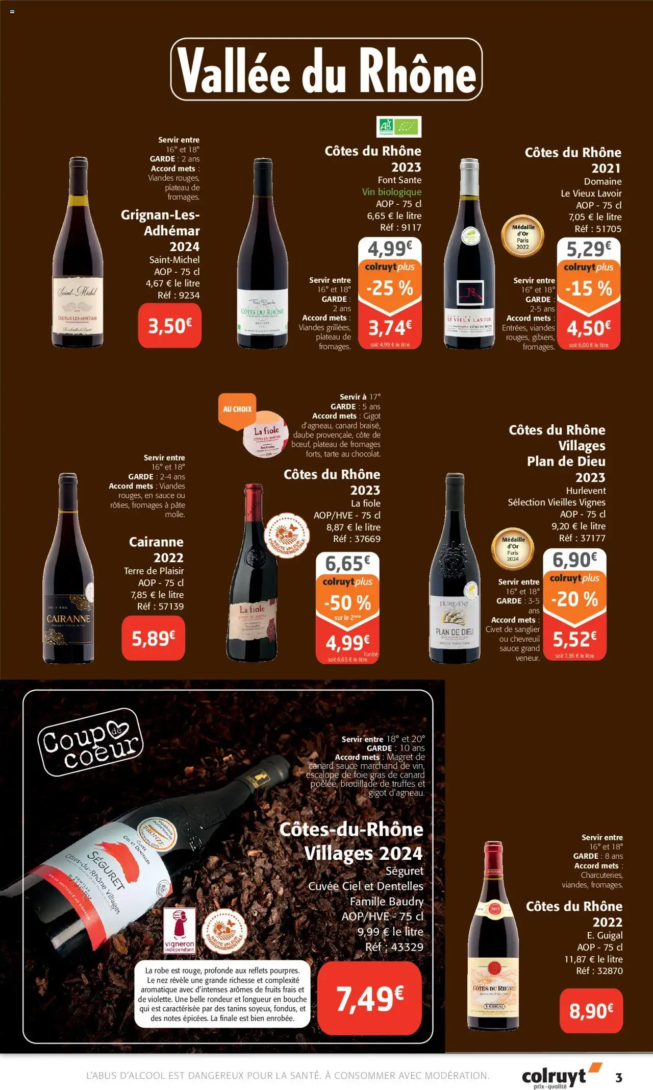  | Page: 3 | Produits: Robe, Magret de canard, Plateau, Vin