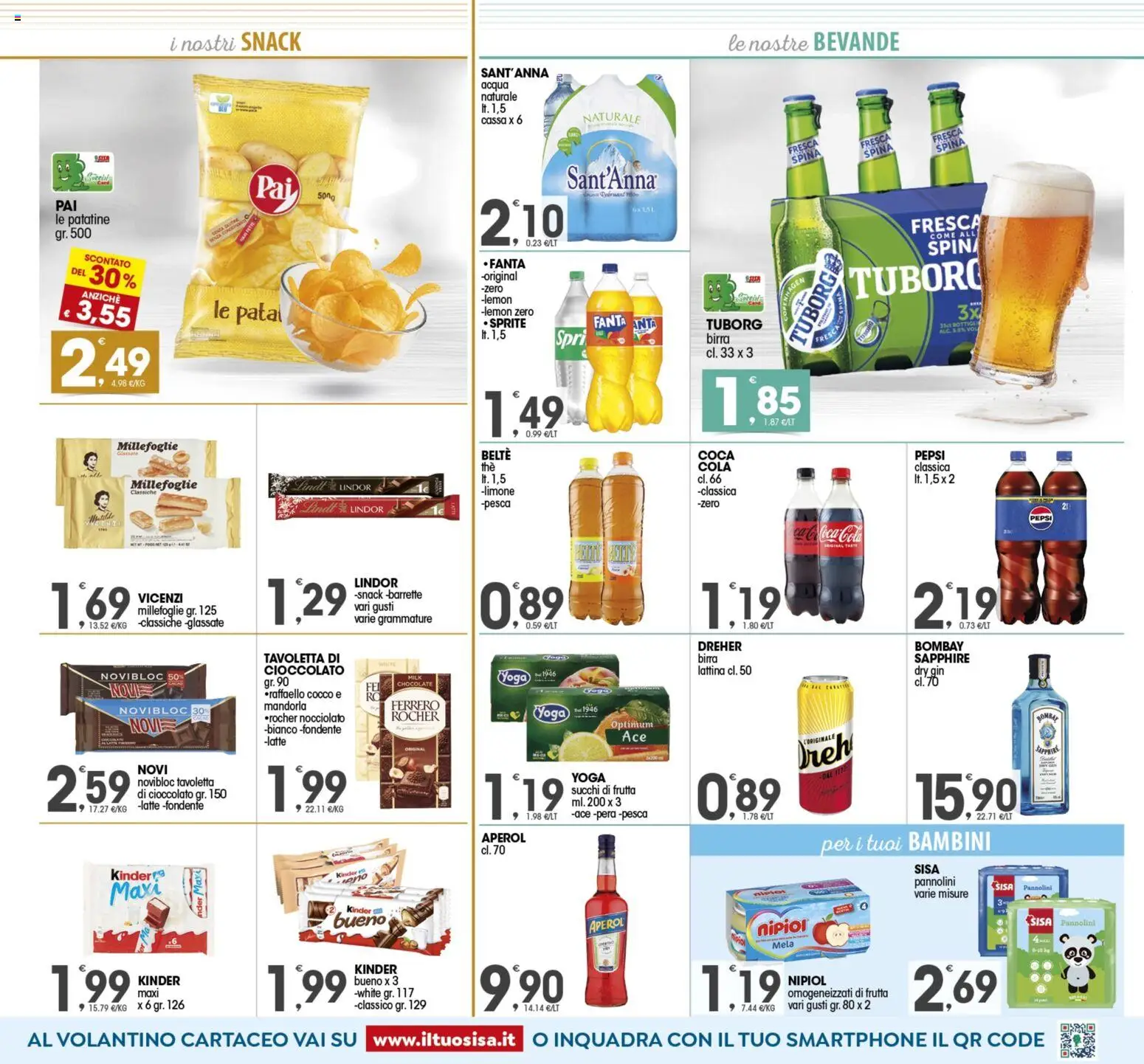 Volantino SISA del 24.10.2025 | Pagina: 7 | Prodotti: Latte, Pera, Smartphone, Acqua naturale
