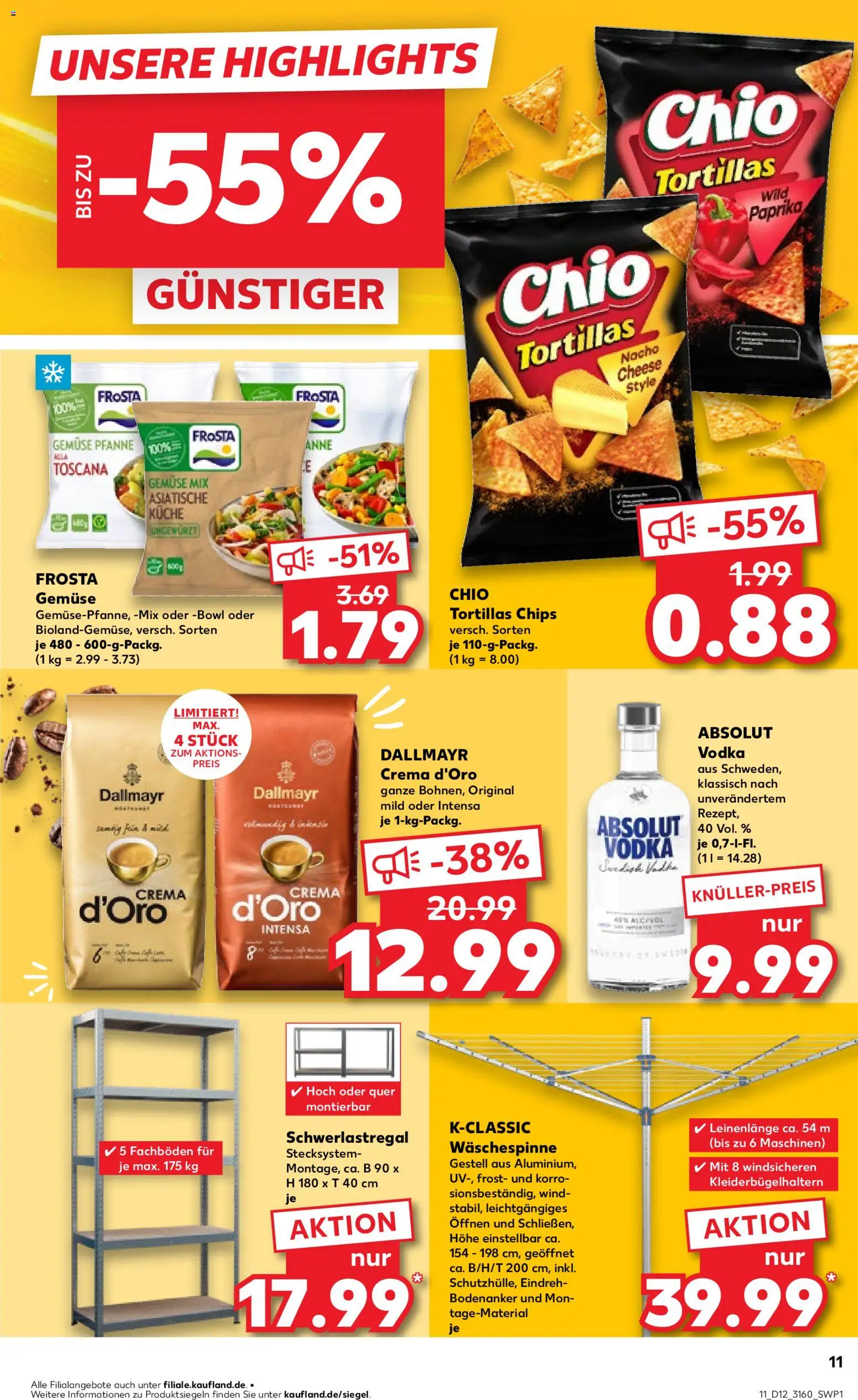 Kaufland Prospekt Frankfurt (Oder)	 – gültig ab 19.03.2026 | Seite: 11 | Produkte: Frosta, Paprika, Schwerlastregal, Vodka