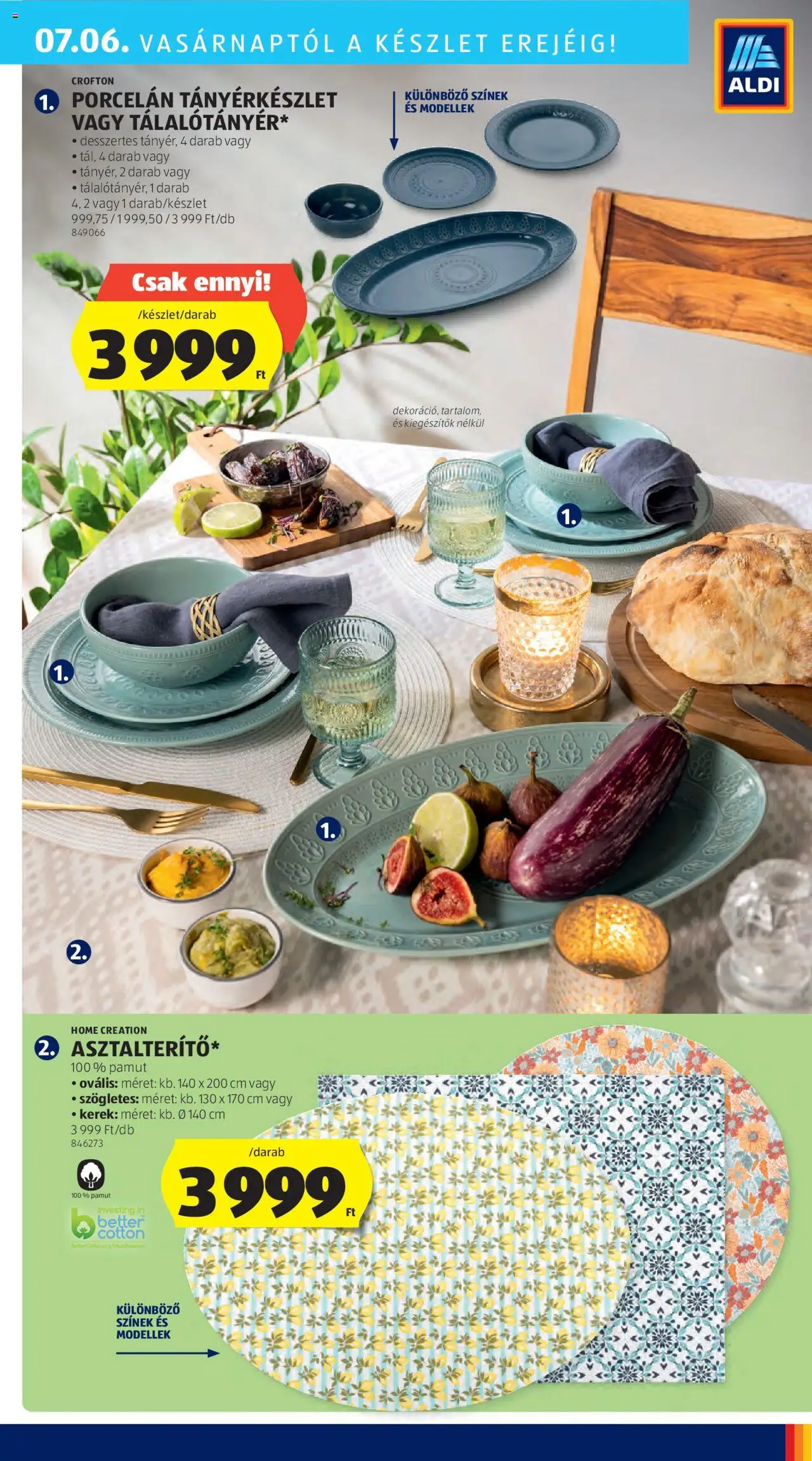 Aldi akciós ujság - amely érvényes a következő dátumtól: 03.07.2025 | Oldal: 15 | Termékek: Tányérkészlet