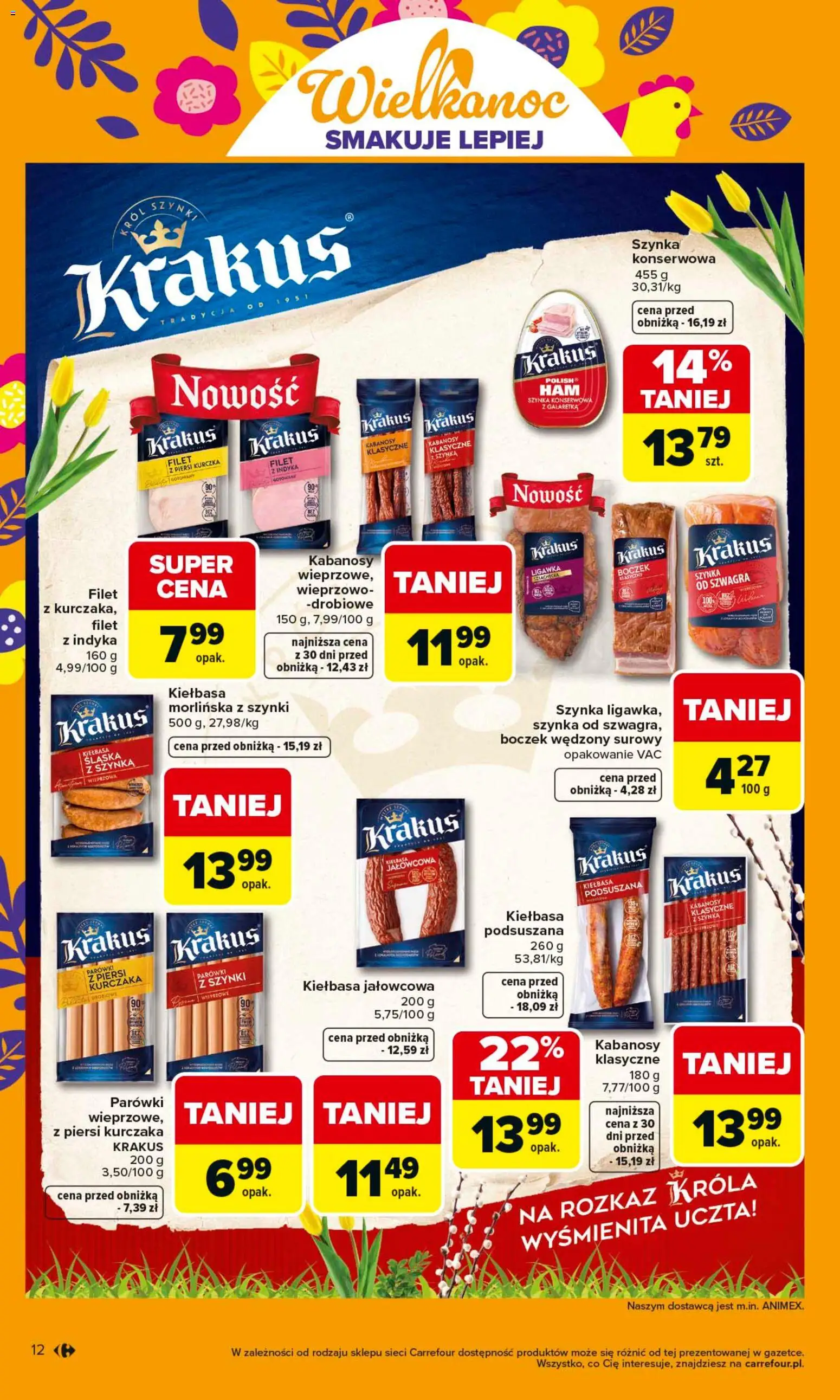 Carrefour gazetka od 23.03.2026 | Strona: 18 | Produkty: Galaretka, Szynka, Kiełbasa śląska, Boczek