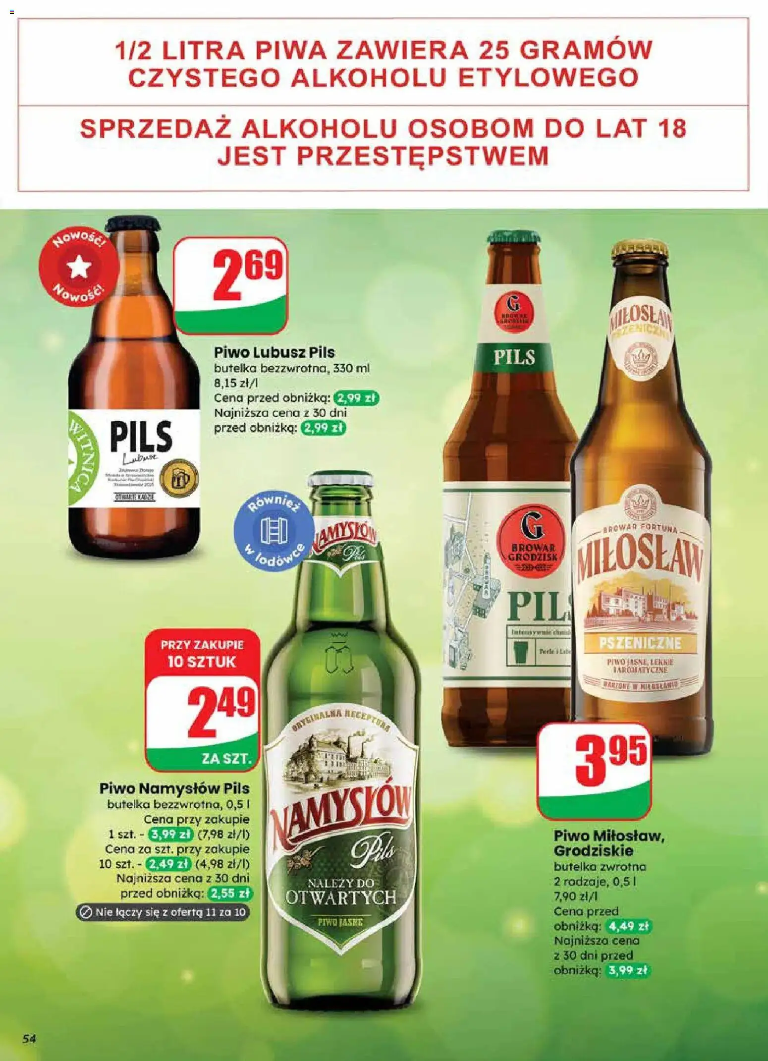 Dino gazetka od 18.03.2026 | Strona: 54 | Produkty: Piwo, Piwo Namysłów