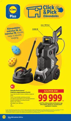 Parkside Performance® Prémium magasnyomású tisztító, Nagy teljesítményű és tartós, vízhűtéses indukciós motor Tartós és korrózióálló alumíniumszivattyú LCD-kijelző nyomáskijelzéssel a pisztolymarkolaton Beépített tömlődob és tisztítószertartály Nyomás: max. 180 bar Vízszállítás: max. 600 l/óra - amely érvényes a következő dátumtól: 12.03.2026 | Oldal: 60 | Termékek: Parkside, Pick