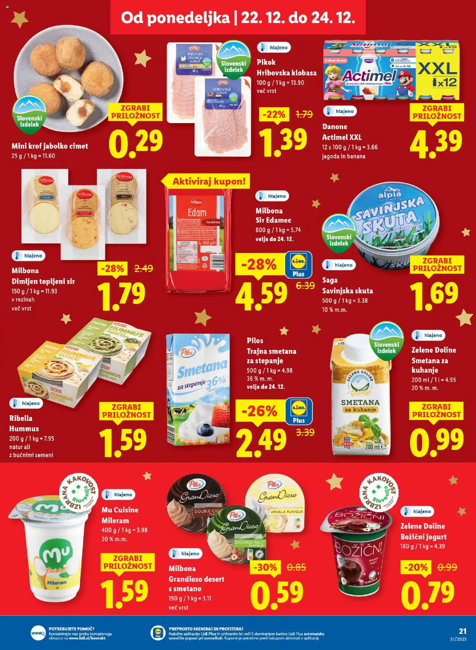 Novi Lidl katalog ponudbe – veljaven od 18.12.2025 | Stran: 35 | Izdelki: Topljeni sir, Mileram, Smetana, Skuta