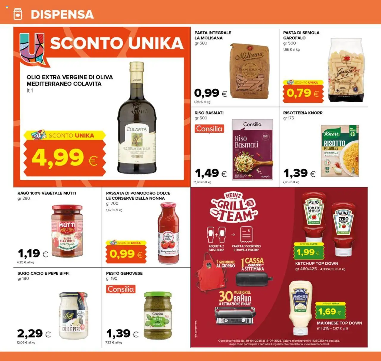 Volantino Oasi del 21.08.2025 | Pagina: 20 | Prodotti: Ketchup, Pomodoro, Olio, Top