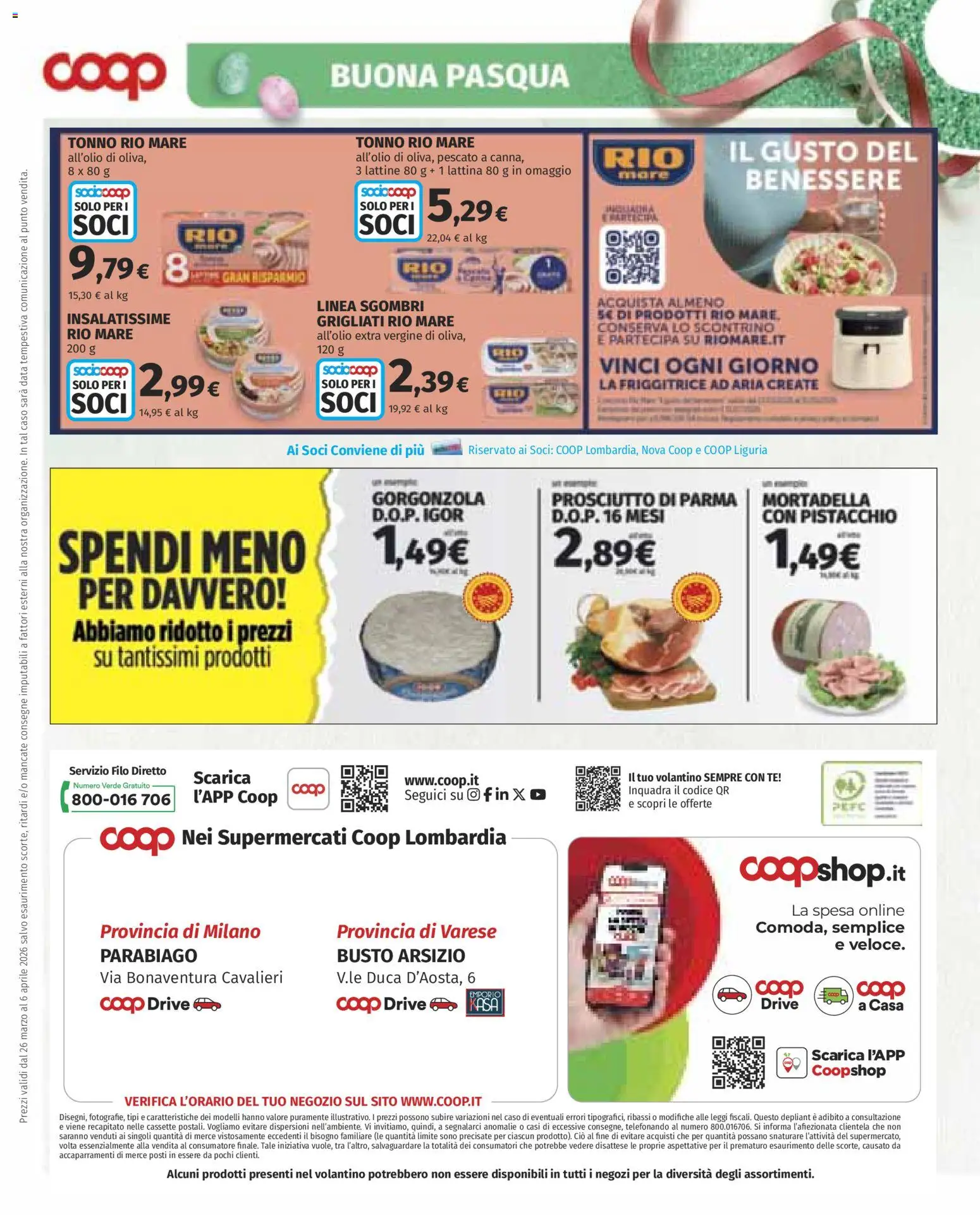 Volantino COOP del 26.03.2026 | Pagina: 37 | Prodotti: Friggitrice ad aria, Data, Friggitrice, Gorgonzola