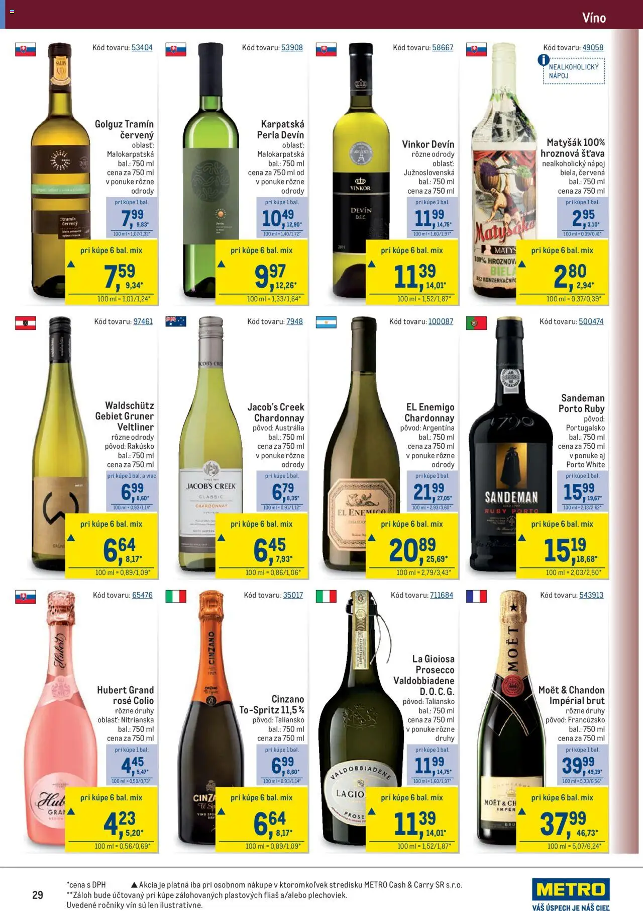 Metro maloobchod │ platný od 16.07.2025 | Strana: 29 | Produkty: Víno, Prosecco