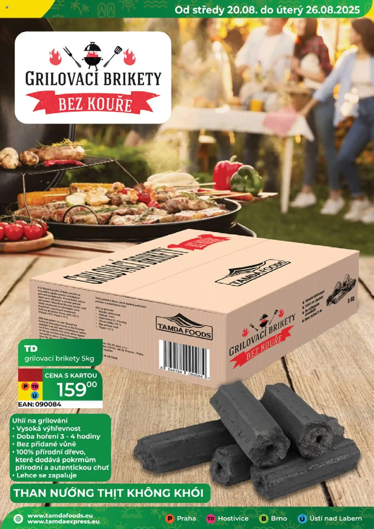 Tamda Foods leták od 20.08.2025 | Strana: 45 | Produkty: Grilování, Hodiny, Brikety, Grilovací brikety