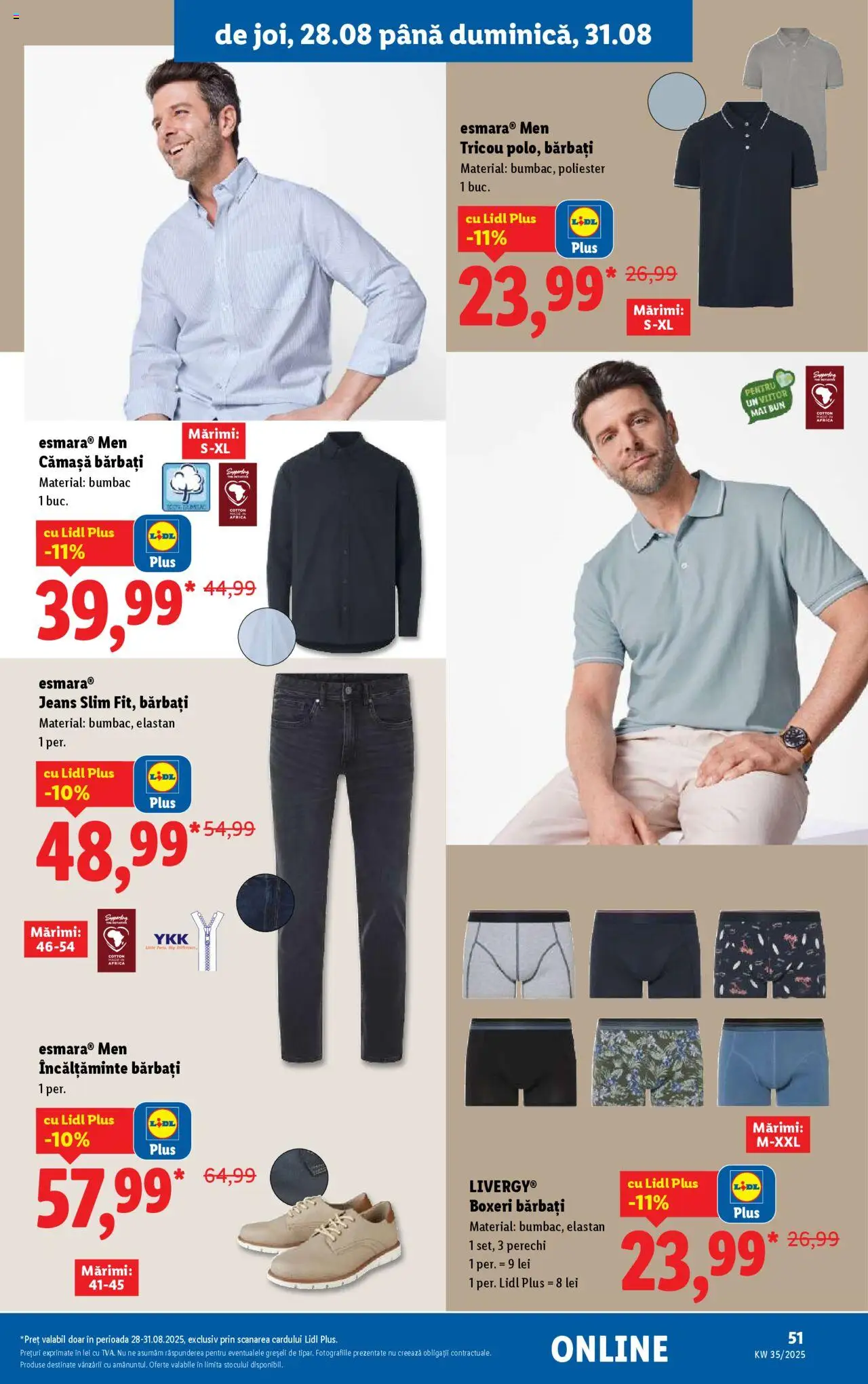 Catalog Lidl – valabil de la 25.08.2025 | Pagină: 65 | Produse: Bornoz takımı, Tricou, Boxeri