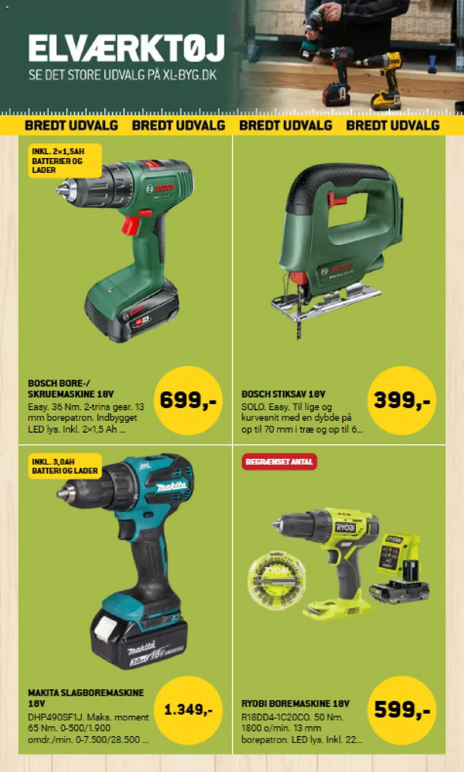 XL-BYG tilbudsavis – gyldig fra 13.02.2026 | Side: 19 | Produkter: Batterier, Boremaskine, Batteri