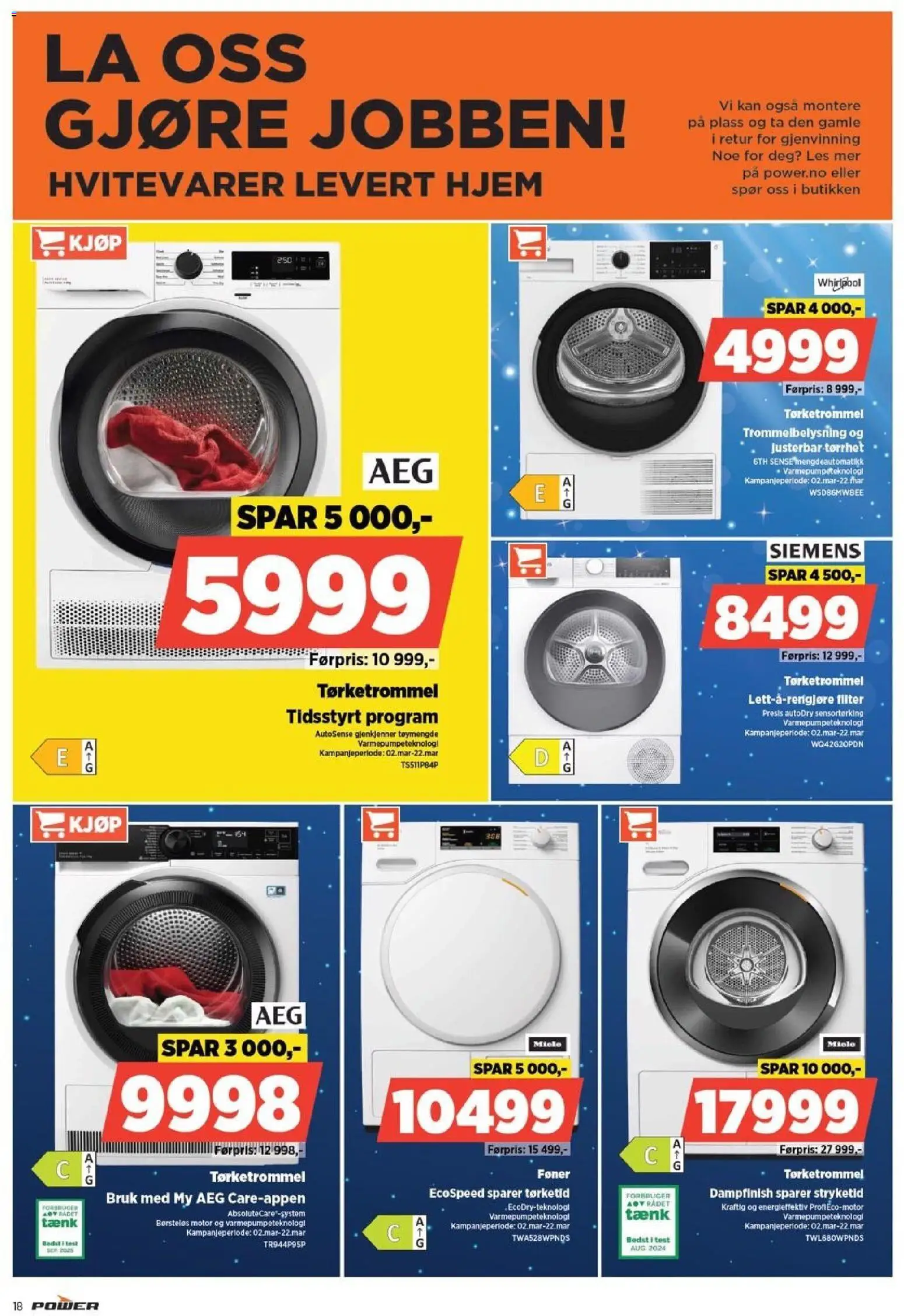 {H1} | Side: 18 | Produkter: Tørketrommel