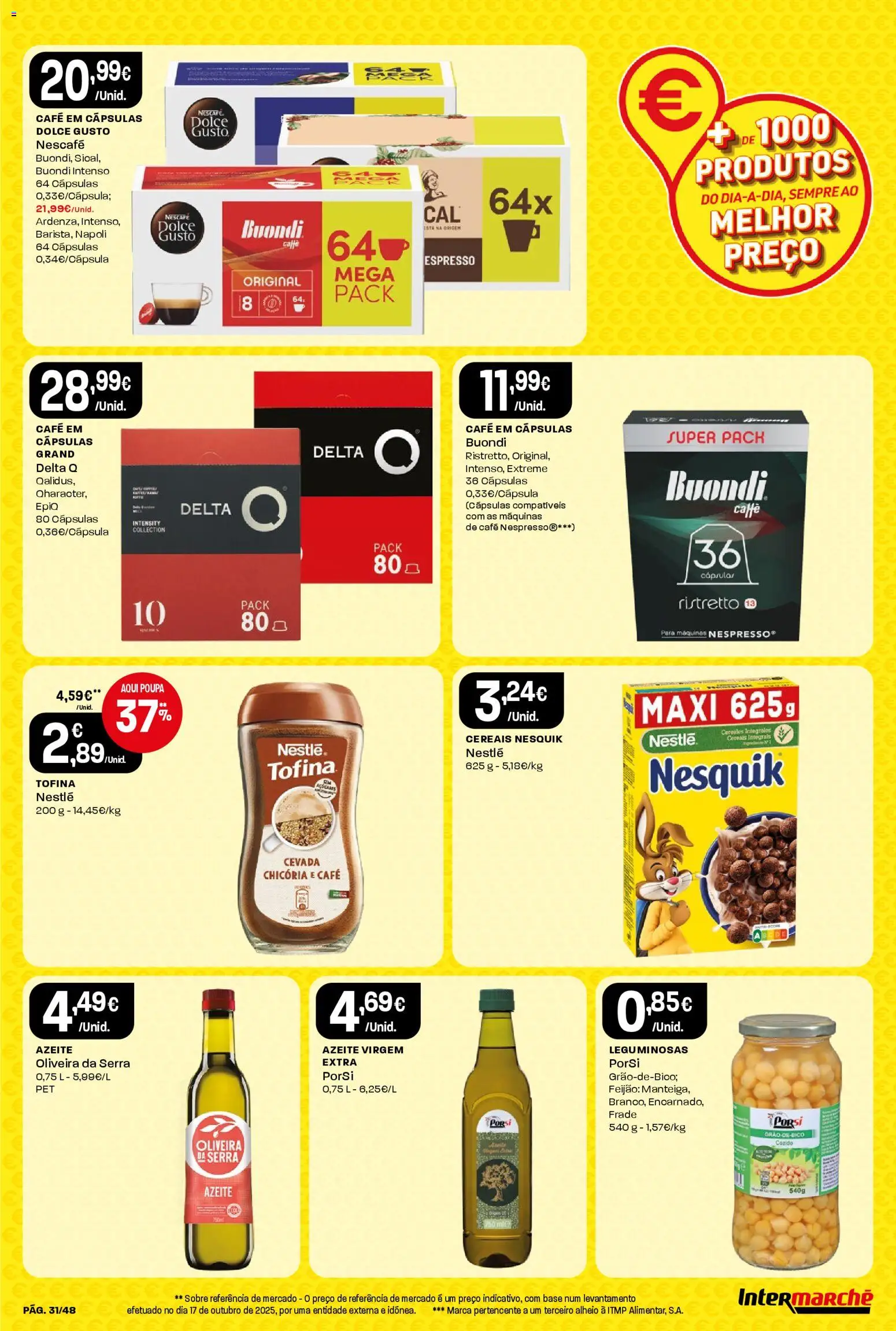 Intermarché folheto │ válido de 20.11.2025 | Página: 31 | Produtos: Azeite, Nestlé, Café, Cereais