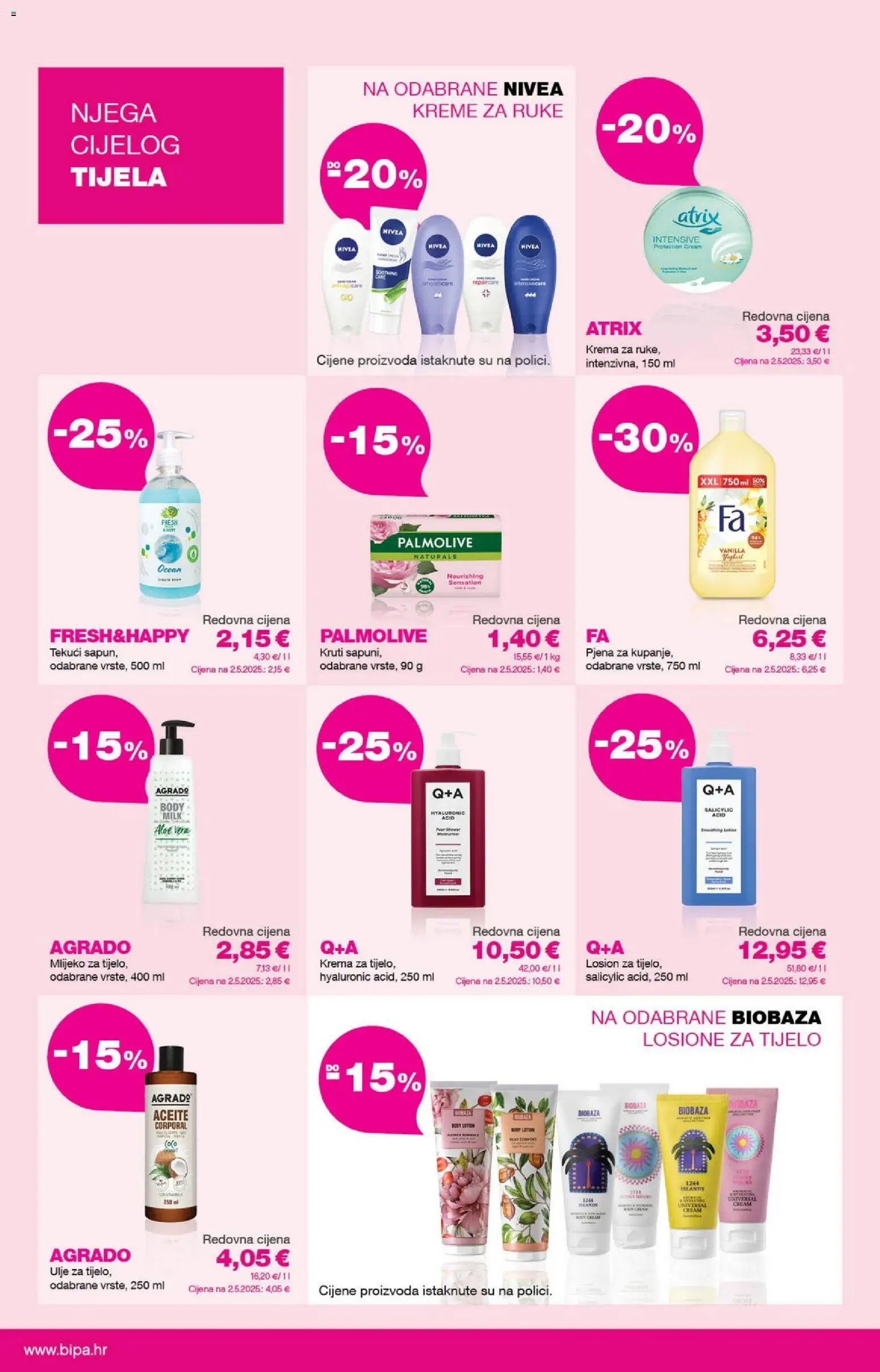 Bipa katalog | vrijedi od 01.01.2026 | Stranica: 4 | Proizvodi: Mlijeko, Ulje, Krema, Nivea