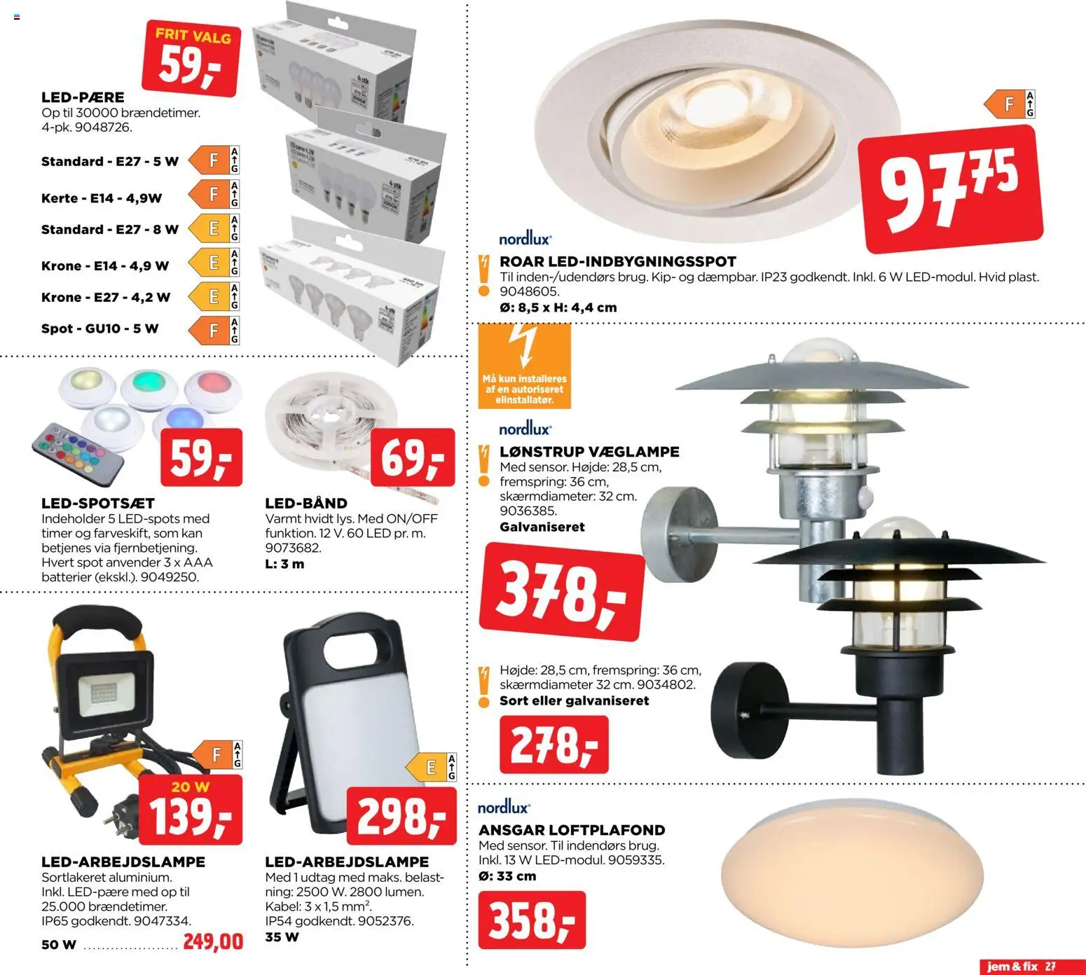 Jem & fix tilbudsavis – gyldig fra 01.03.2026 | Side: 27 | Produkter: Batterier, Søm, Kabel