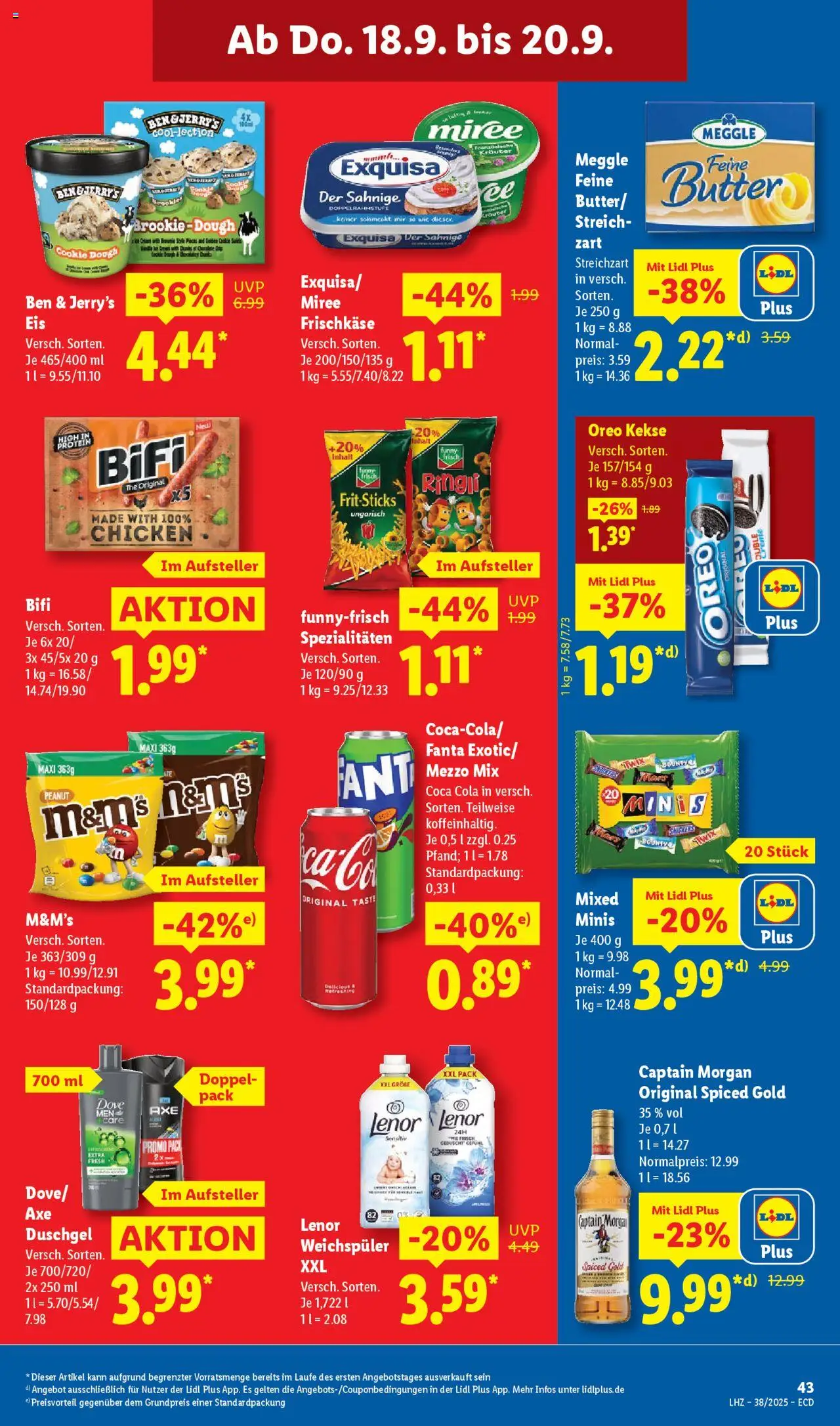 Lidl Prospekt 	 – gültig ab 15.09.2025 | Seite: 63 | Produkte: Mezzo mix, Butter, Captain morgan, Kekse