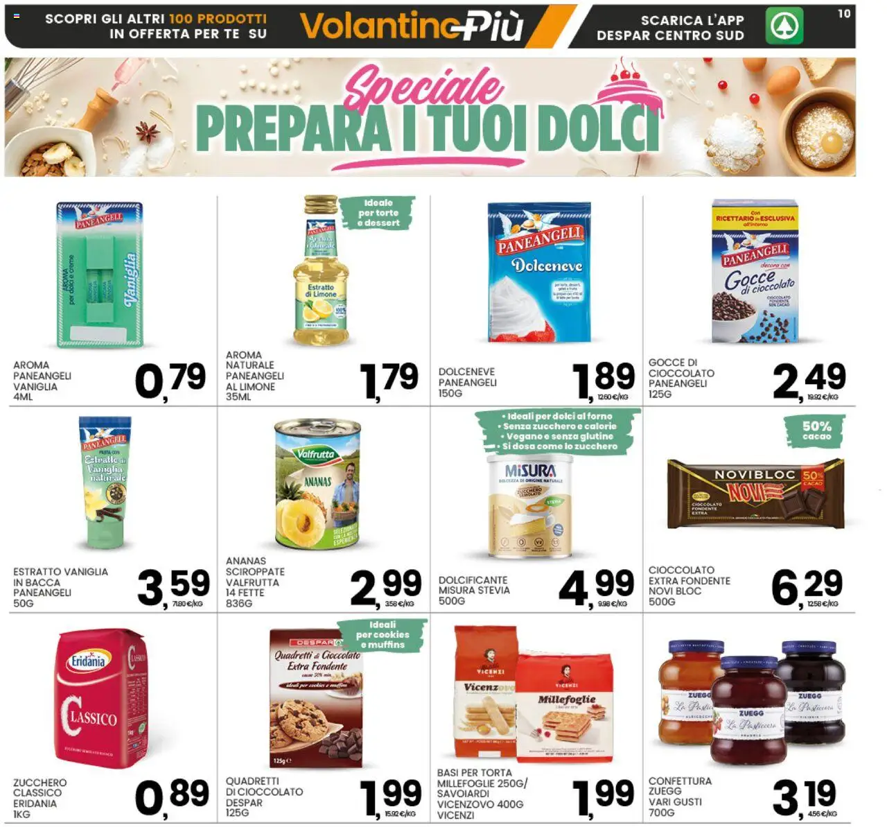 Volantino Interspar del 13.10.2025 | Pagina: 10 | Prodotti: Stevia, Cioccolato, Pasta, Cacao