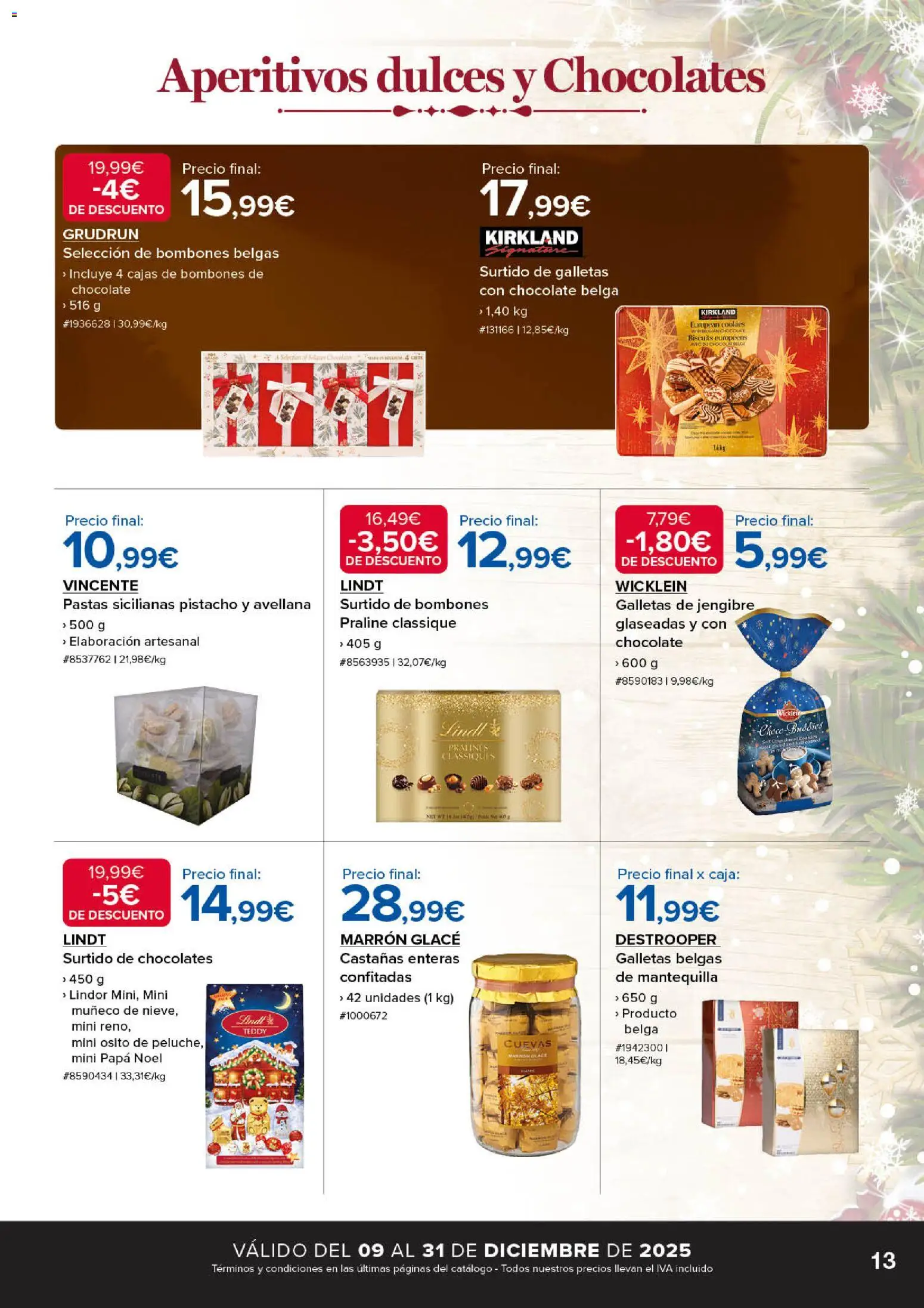 Costco catálogo │ válido desde el 09.12.2025 | Página: 13 | Productos: Chocolate, Κεραία, Galletas, Συσκευή ροής