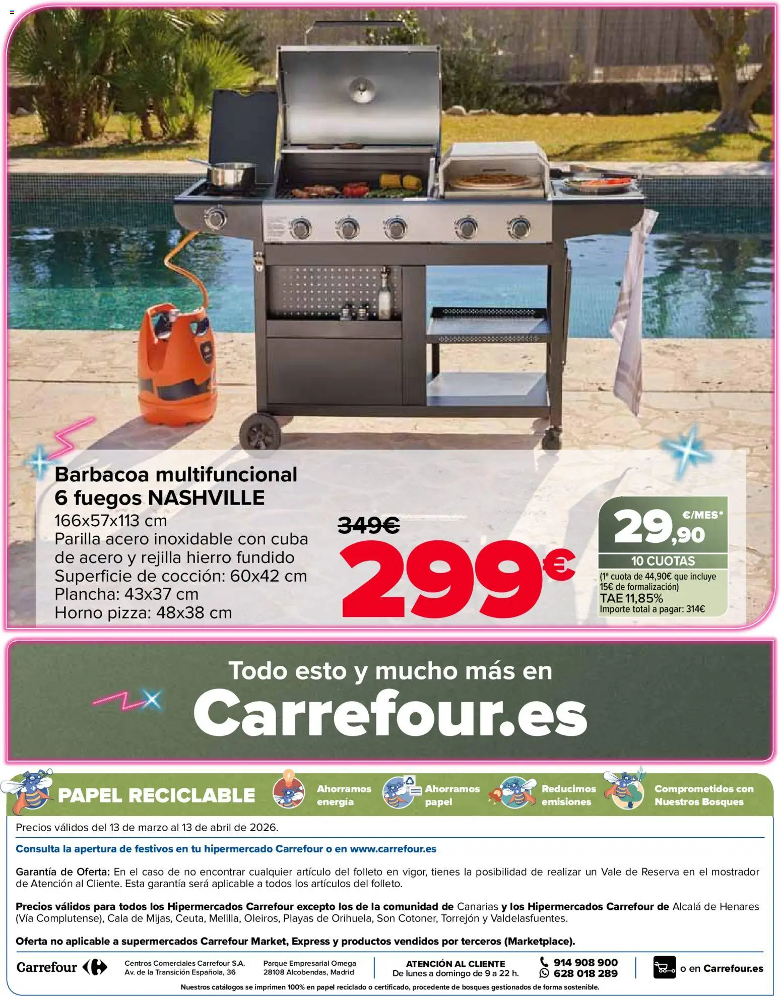 Carrefour Jardin │ válido desde el 13.03.2026 | Página: 34 | Productos: Pizza, Barbacoa, Horno, Plancha