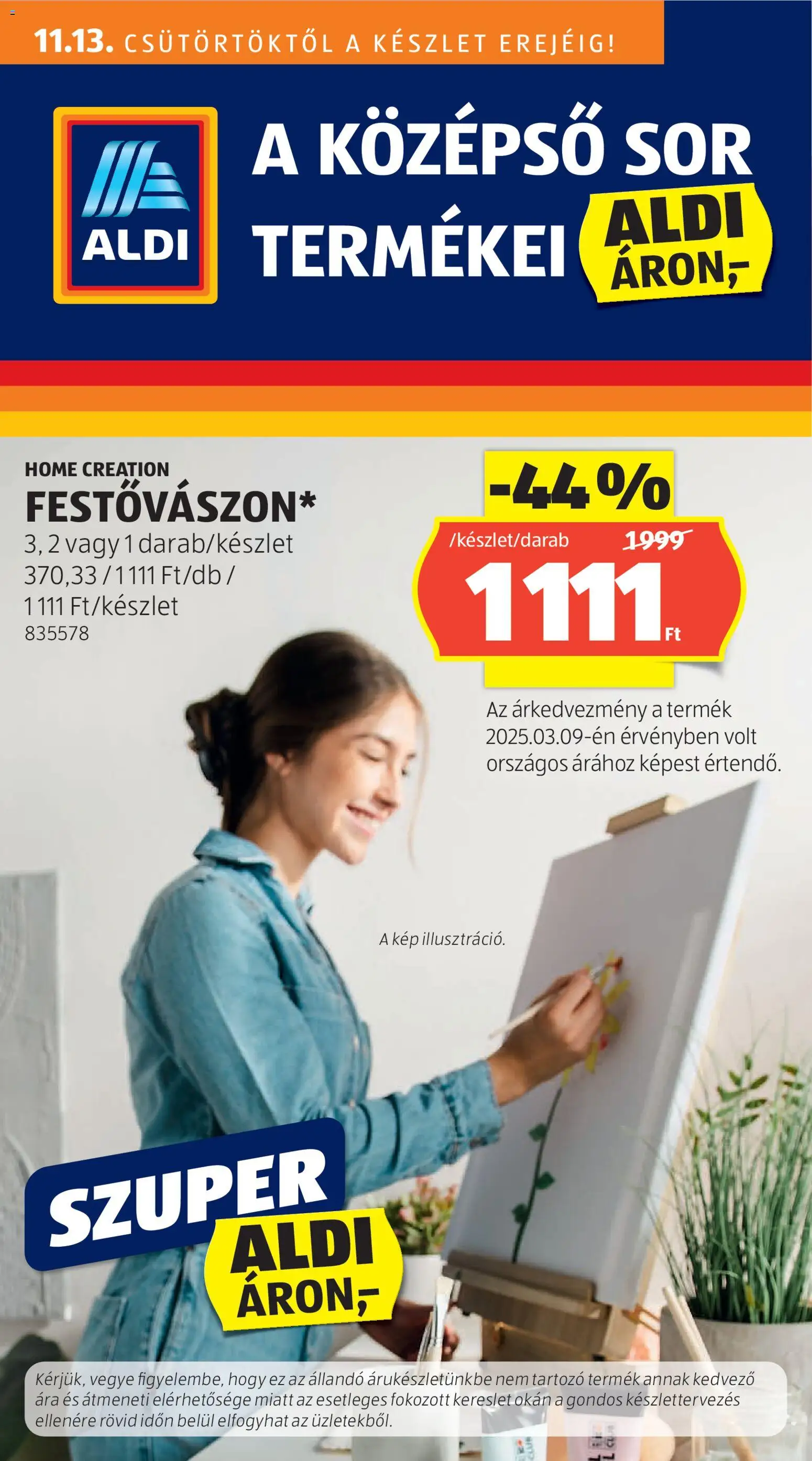 Aldi akciós ujság - amely érvényes a következő dátumtól: 13.11.2025 | Oldal: 1 | Termékek: Sör
