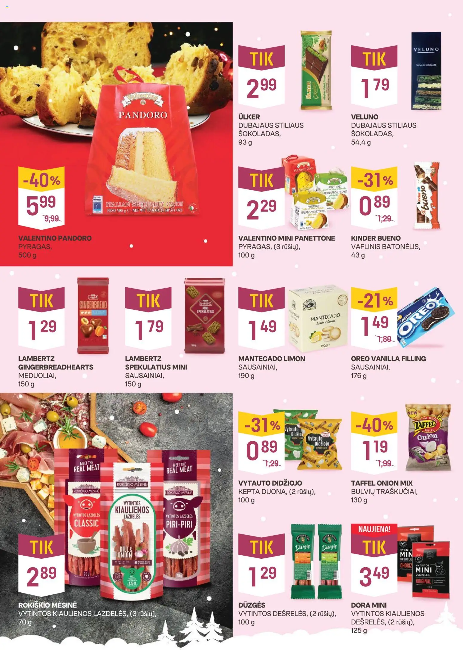 VYNOTEKA akcijos nuo 24.11.2025 | Puslapis: 2 | Prekių: Sausainiai, Kiaulienos, Dešrelės