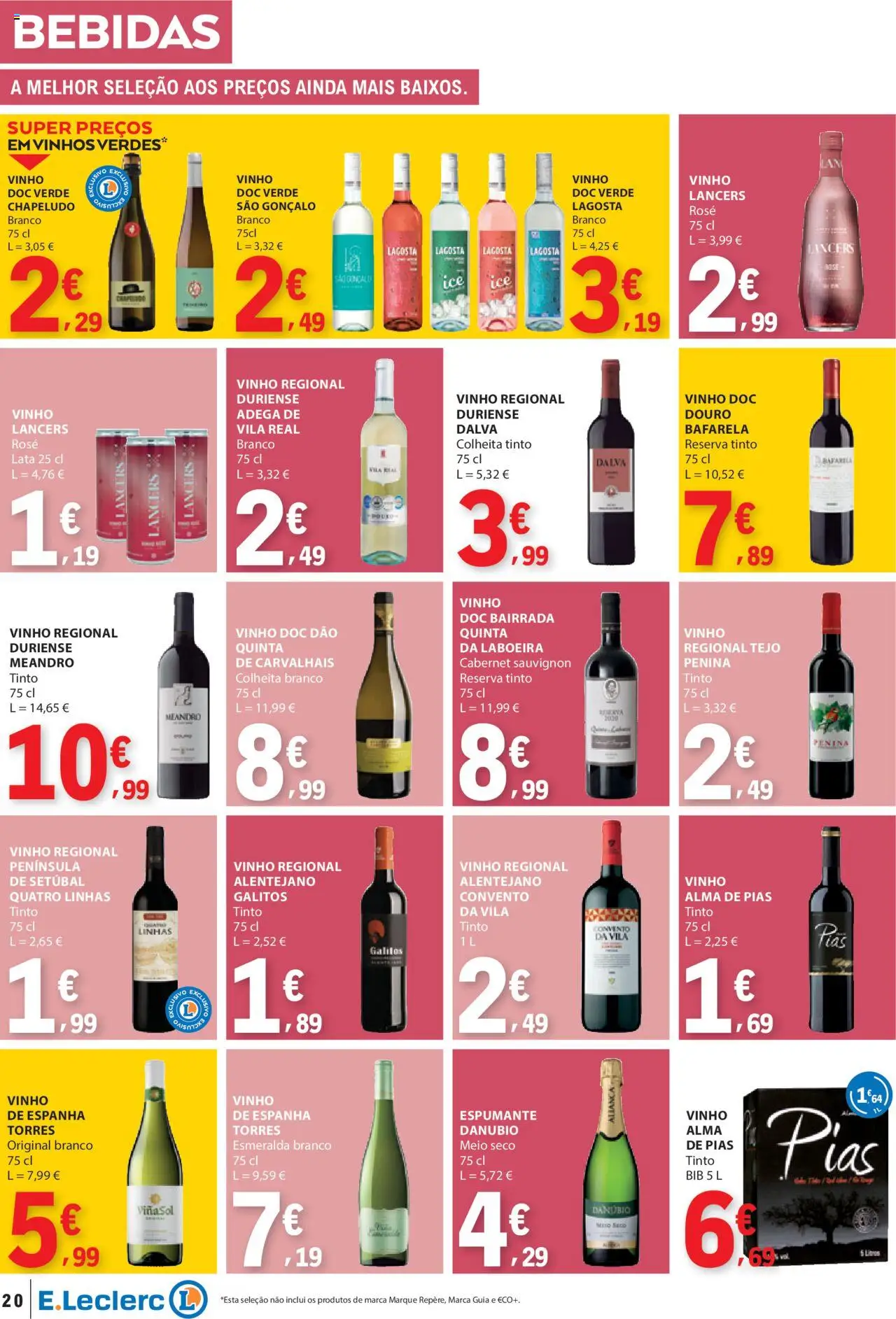 E.Leclerc folheto │ válido de 09.10.2025 | Página: 20 | Produtos: Espumante, Lagosta, Aliança, Vinho