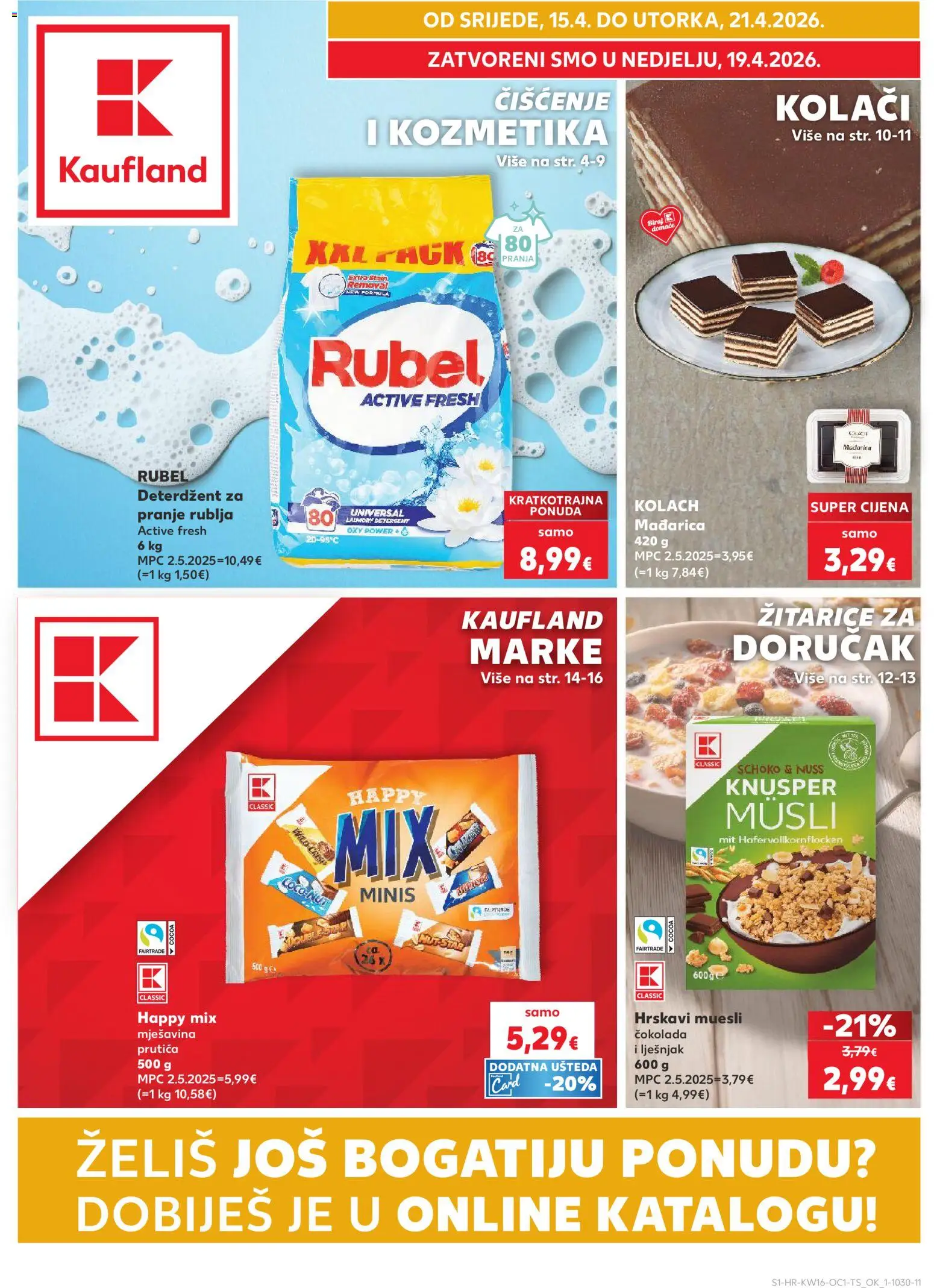 Kaufland HR akciós ujság - amely érvényes a következő dátumtól: 15.04.2026 | Oldal: 1