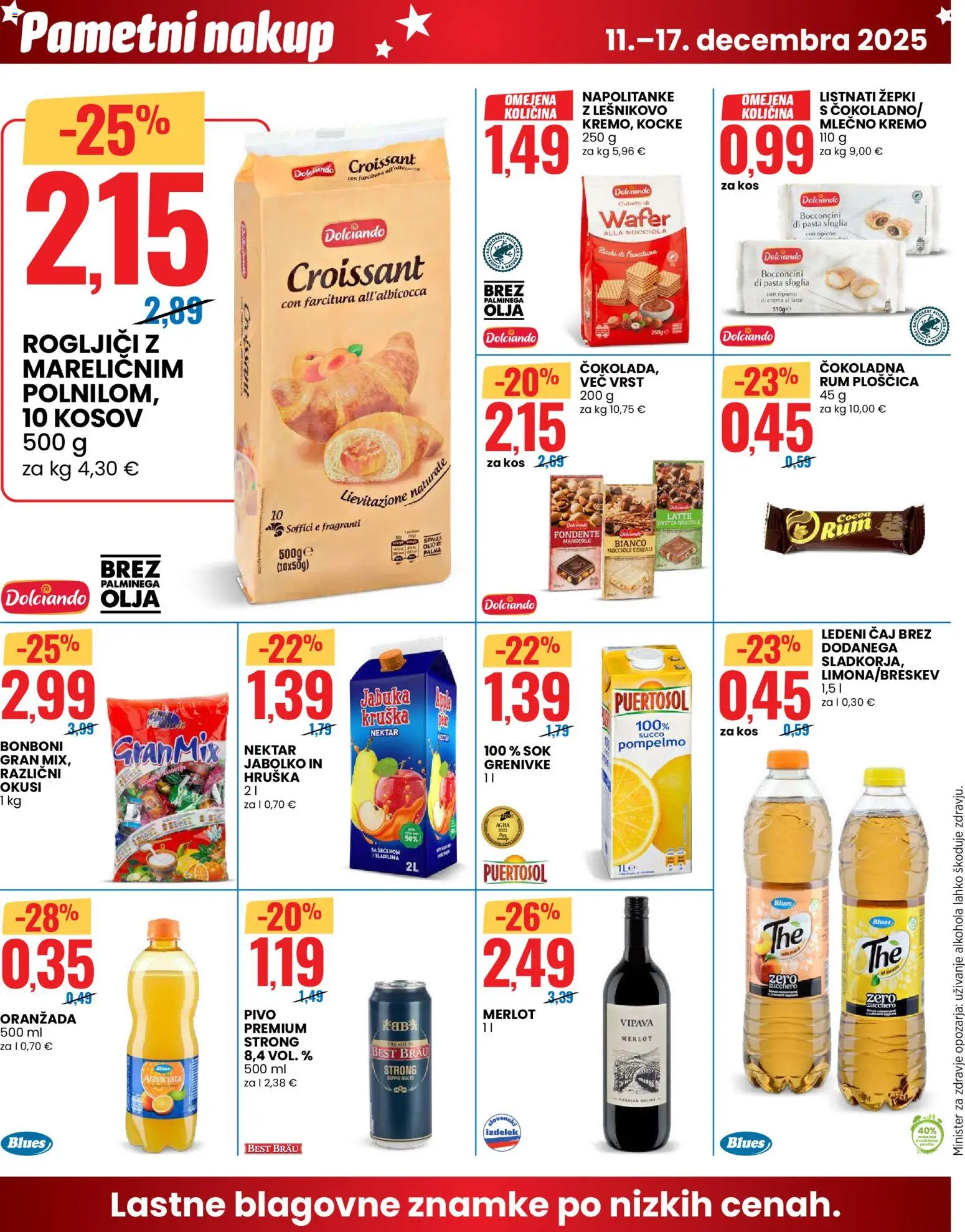 Novi Eurospin katalog ponudbe – veljaven od 11.12.2025 | Stran: 8 | Izdelki: Hruska, Bonboni, Kos, Caj