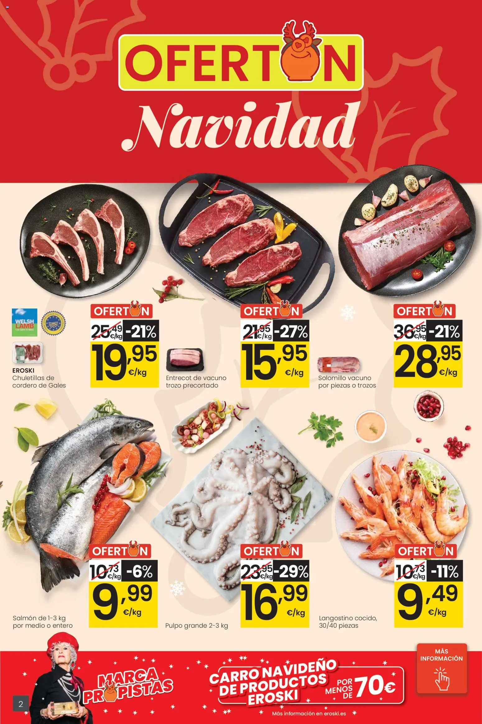 Eroski - Ofertón Navidad  │ válido desde el 27.11.2025 | Página: 2 | Productos: Φίλτρο καφέ, Langostino