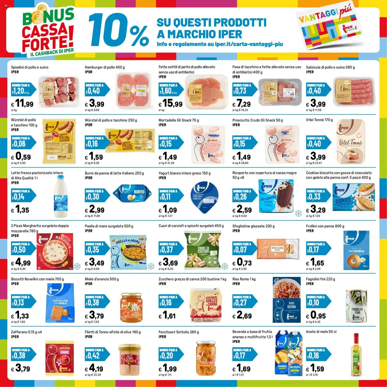 Volantino Iper del 16.04.2026 | Pagina: 7 | Prodotti: Panna, Ananas, Mortadella, Miele