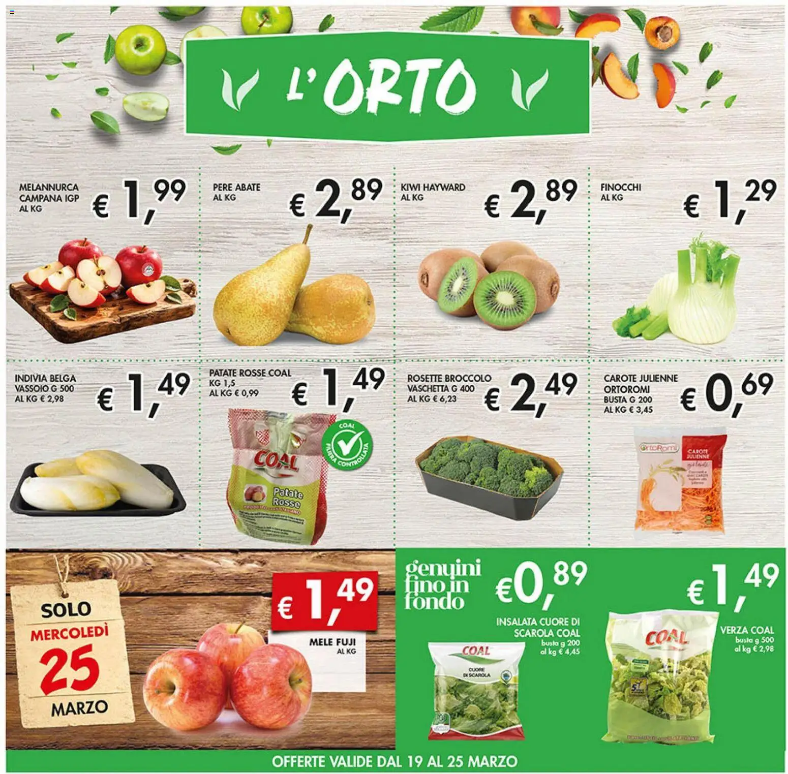 Volantino Coal del 12.03.2026 | Pagina: 3 | Prodotti: Insalata, Patate, Vassoio, Indivia