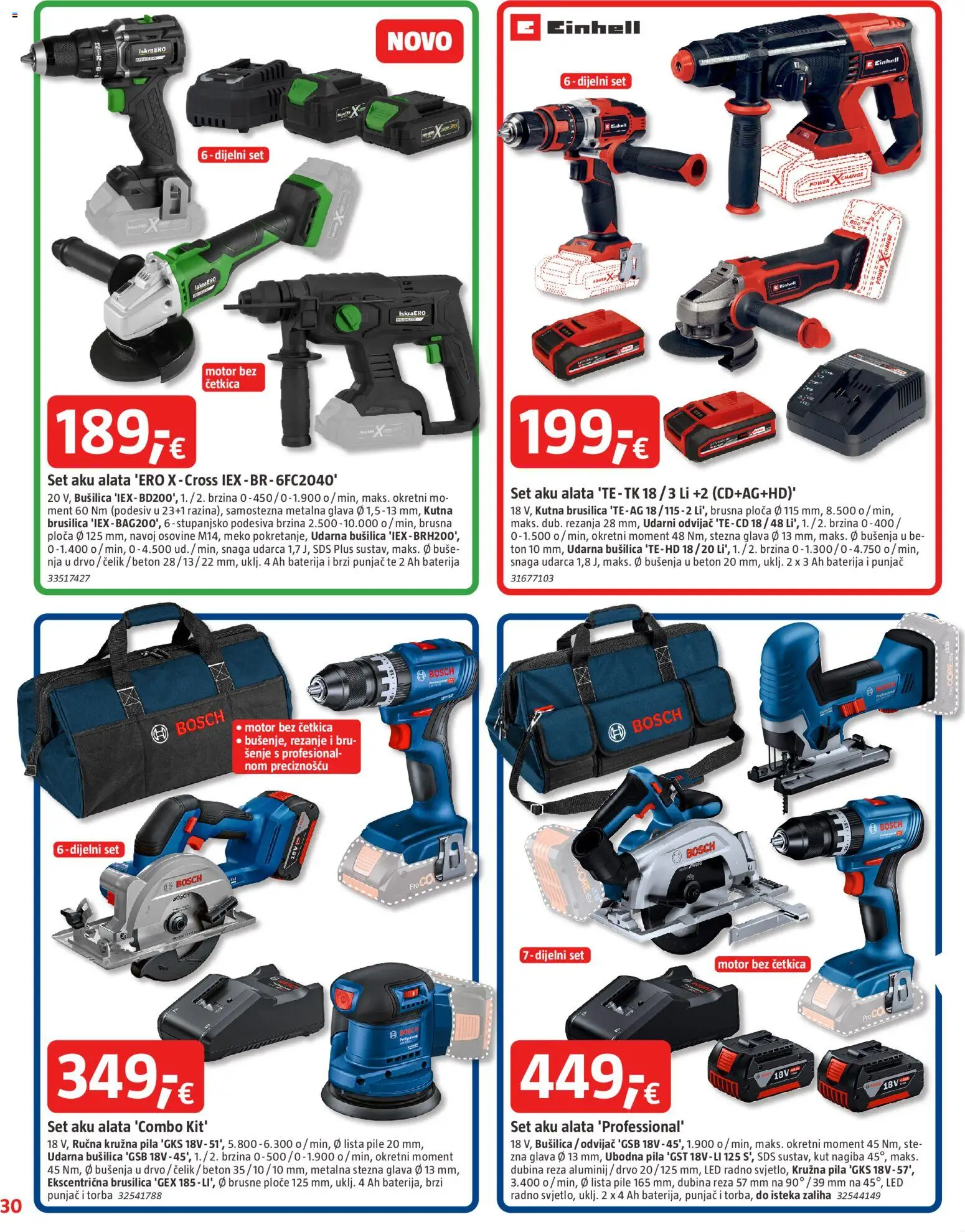 Bauhaus katalog | vrijedi od 01.12.2025 | Stranica: 30 | Proizvodi: Brusilica, Baterija, Bušilica, Odvijač