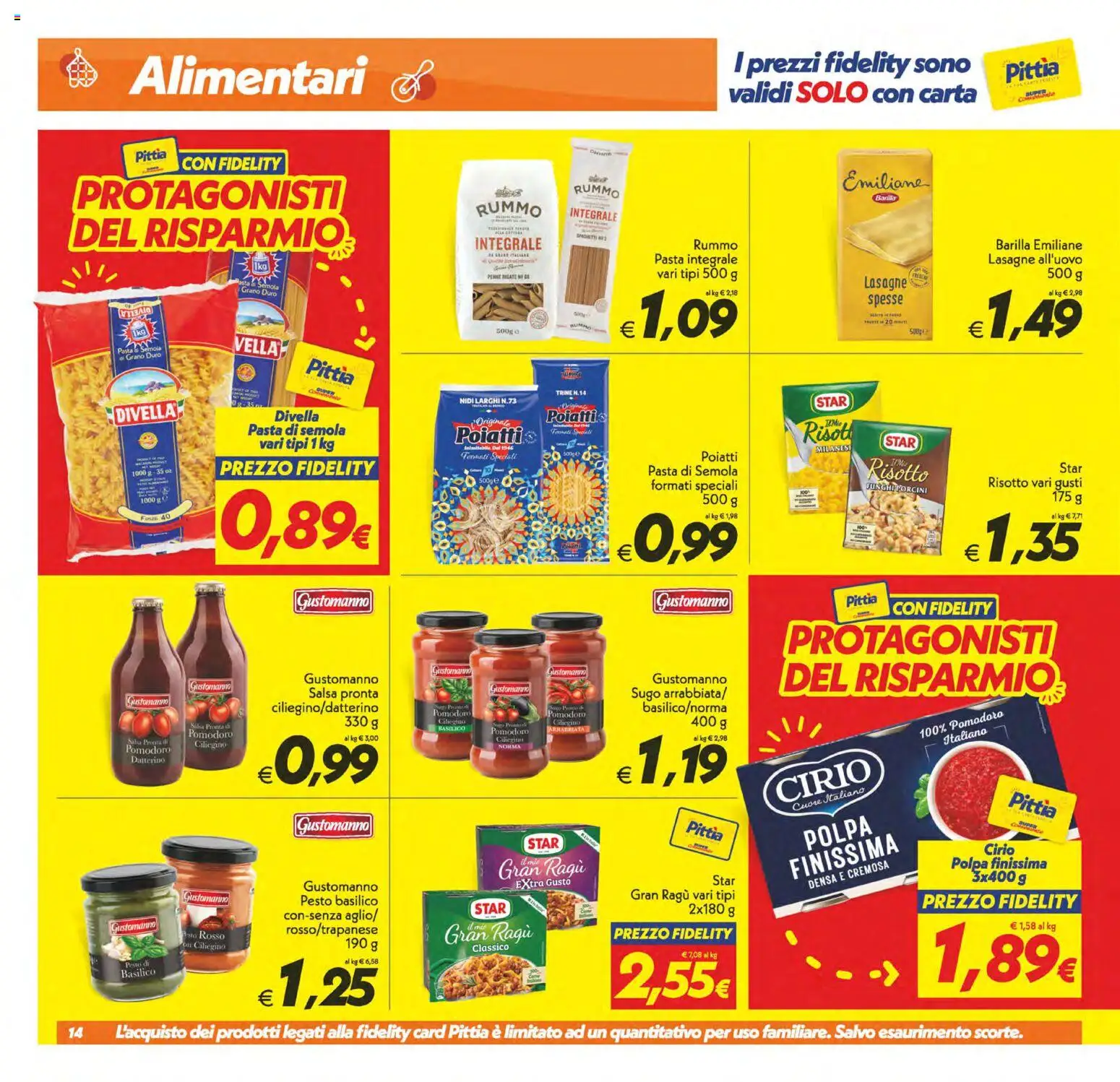 Volantino SuperConveniente del 24.02.2026 | Pagina: 14 | Prodotti: Salsa, Funghi, Pesto, Sugo