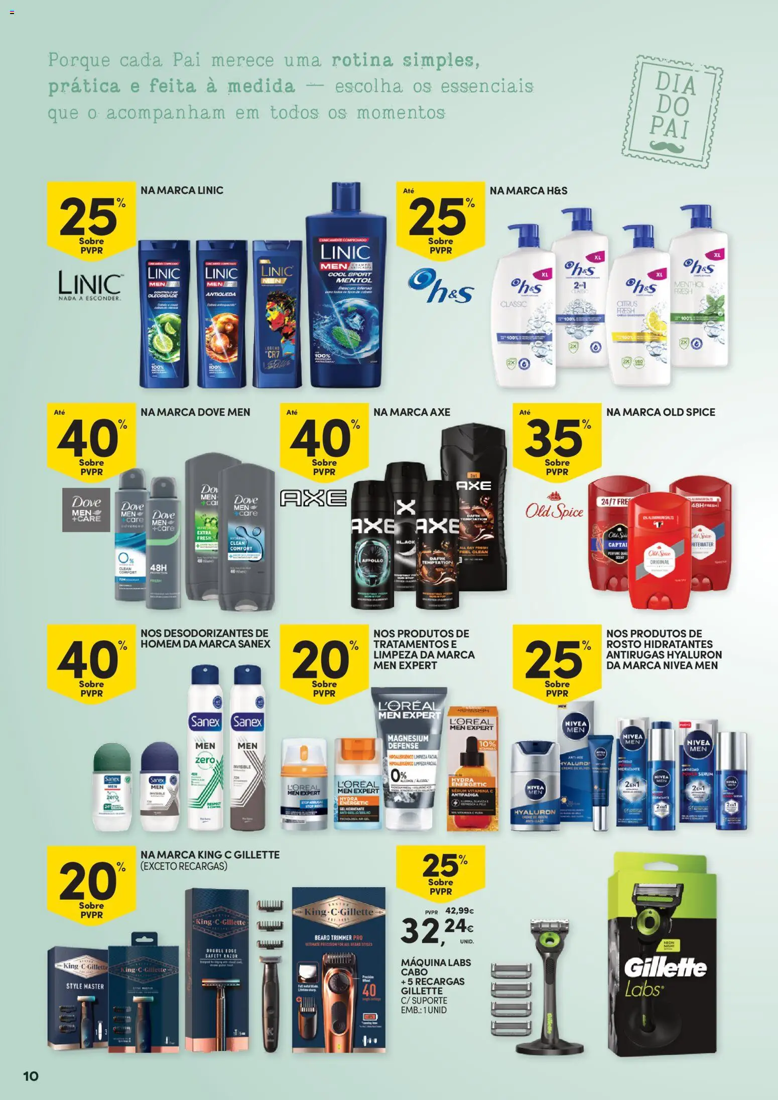 Continente - Dia do Pai │ válido de 03.03.2026 | Página: 10 | Produtos: Cabo, Shampoo, Sérum, Vitamina c