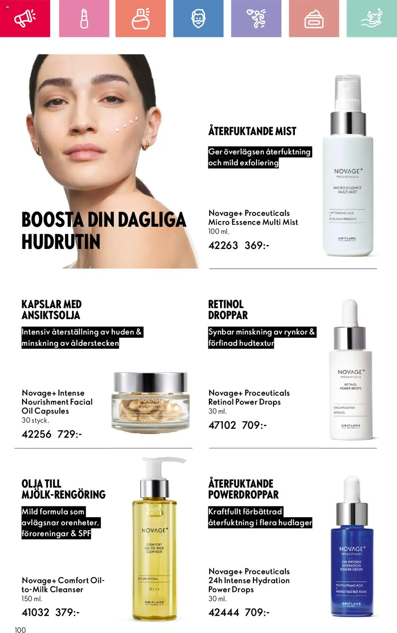 Oriflame reklamblad aktuell från 24.08.2025 | Sida: 100 | Produkter: Olja, Serum
