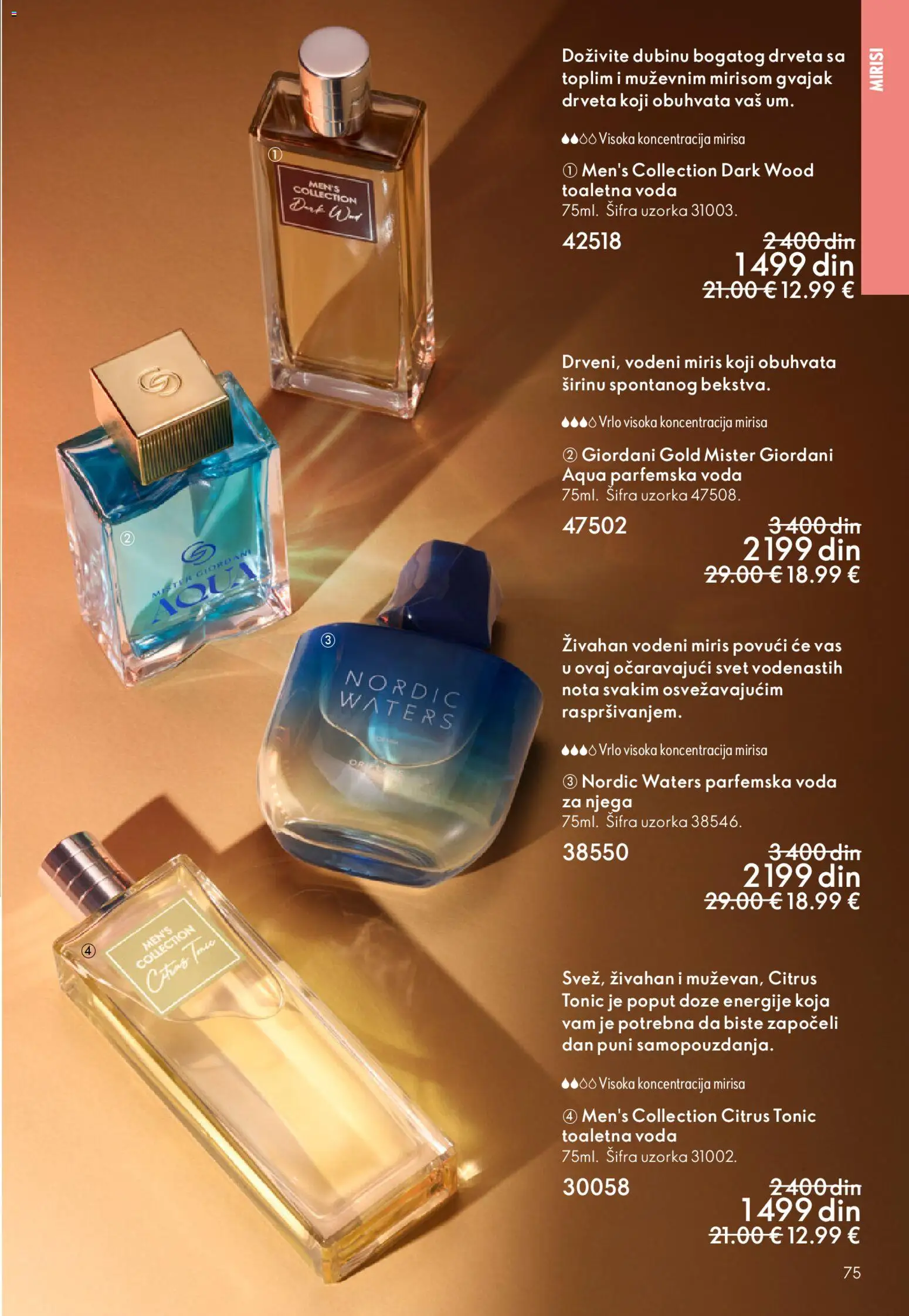 Oriflame katalog - važi od 22.04.2026 | Strana: 75 | Proizvode: Miris, Toaletna voda, Voda