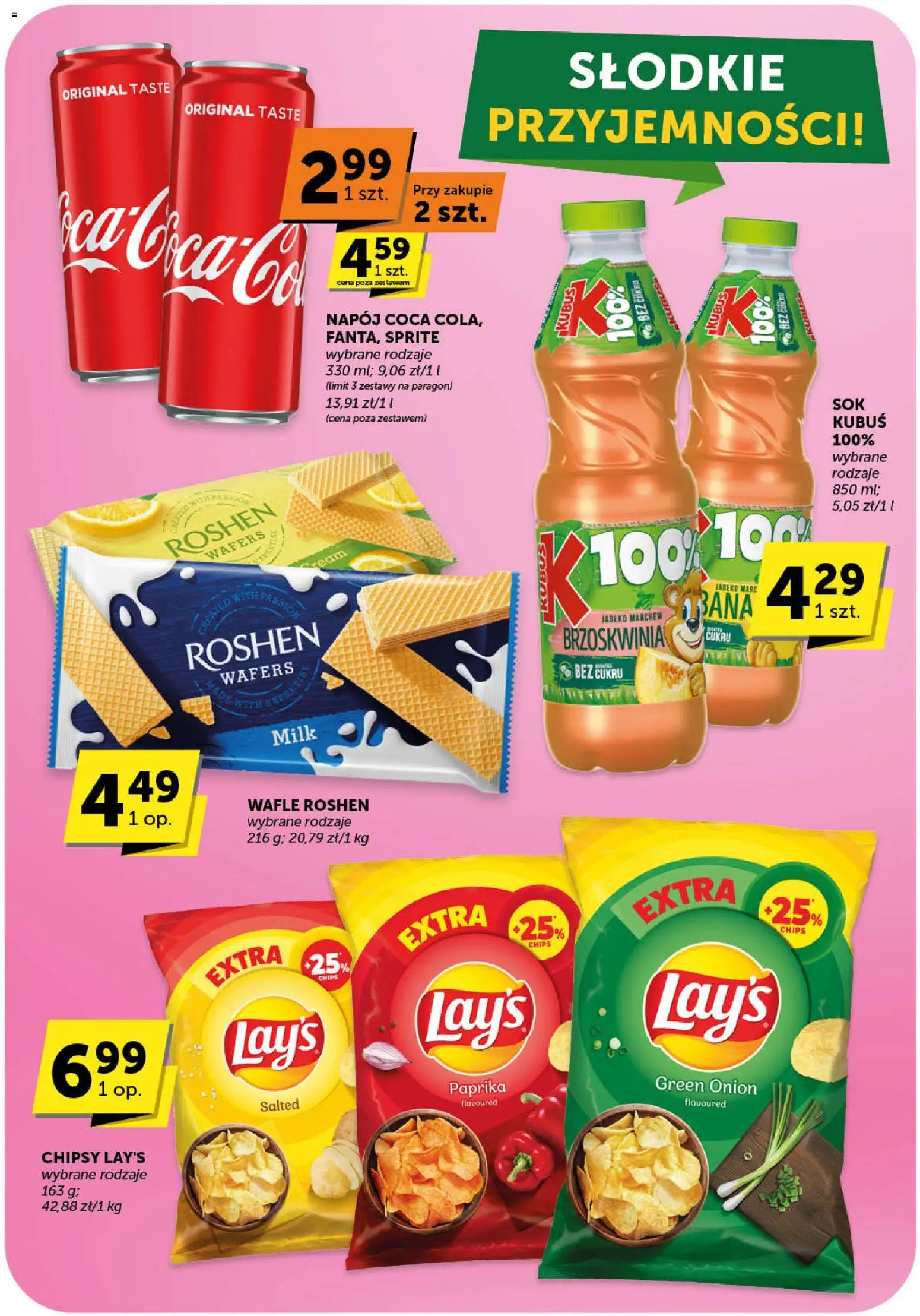 ABC Gazetka - Minimarket od 19.02.2026 | Strona: 9 | Produkty: Brzoskwinia, Chipsy, Wafle, Sprite