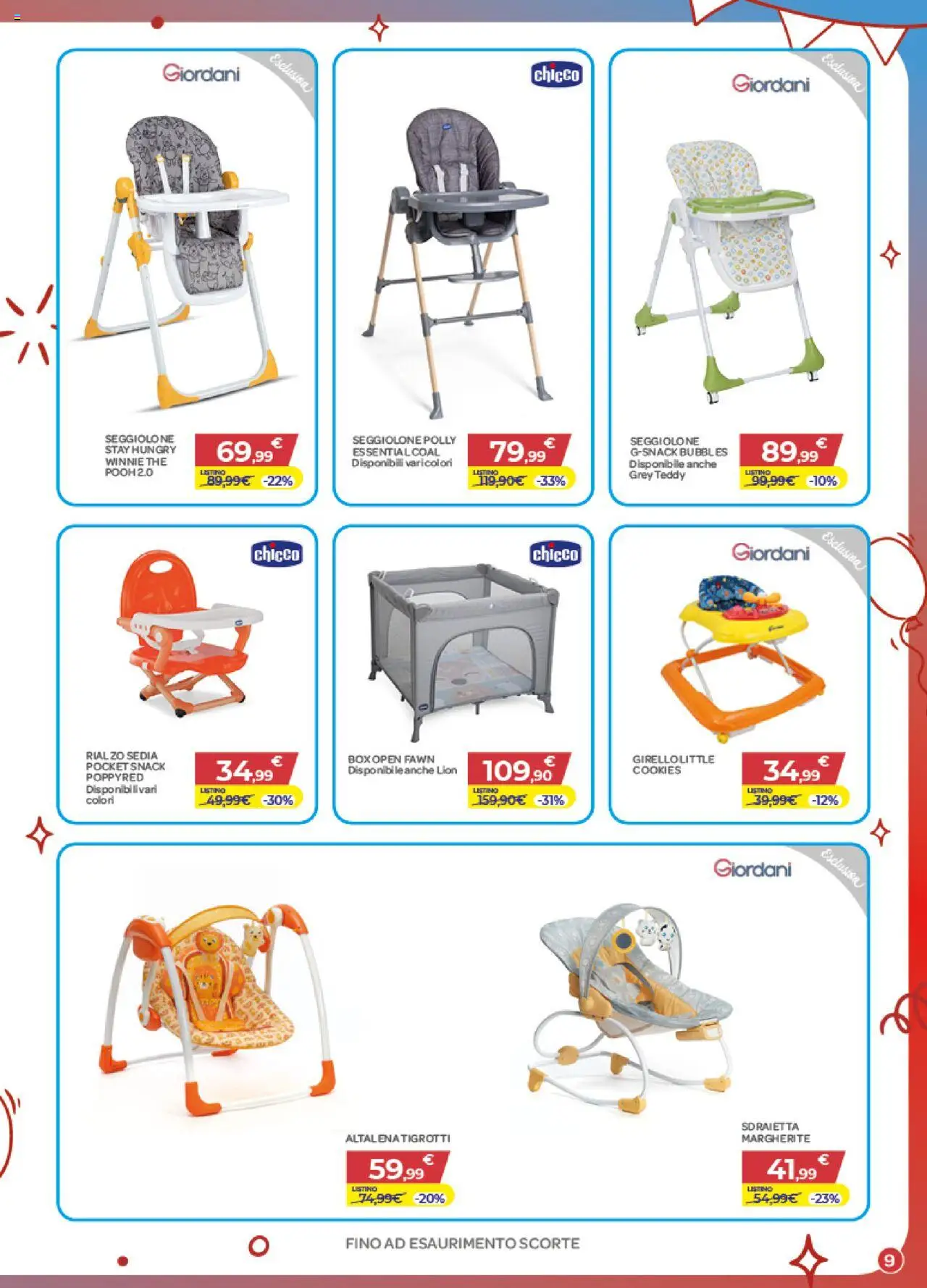 Volantino Bimbo store del 02.10.2025 | Pagina: 9 | Prodotti: Altalena, The, Sedia