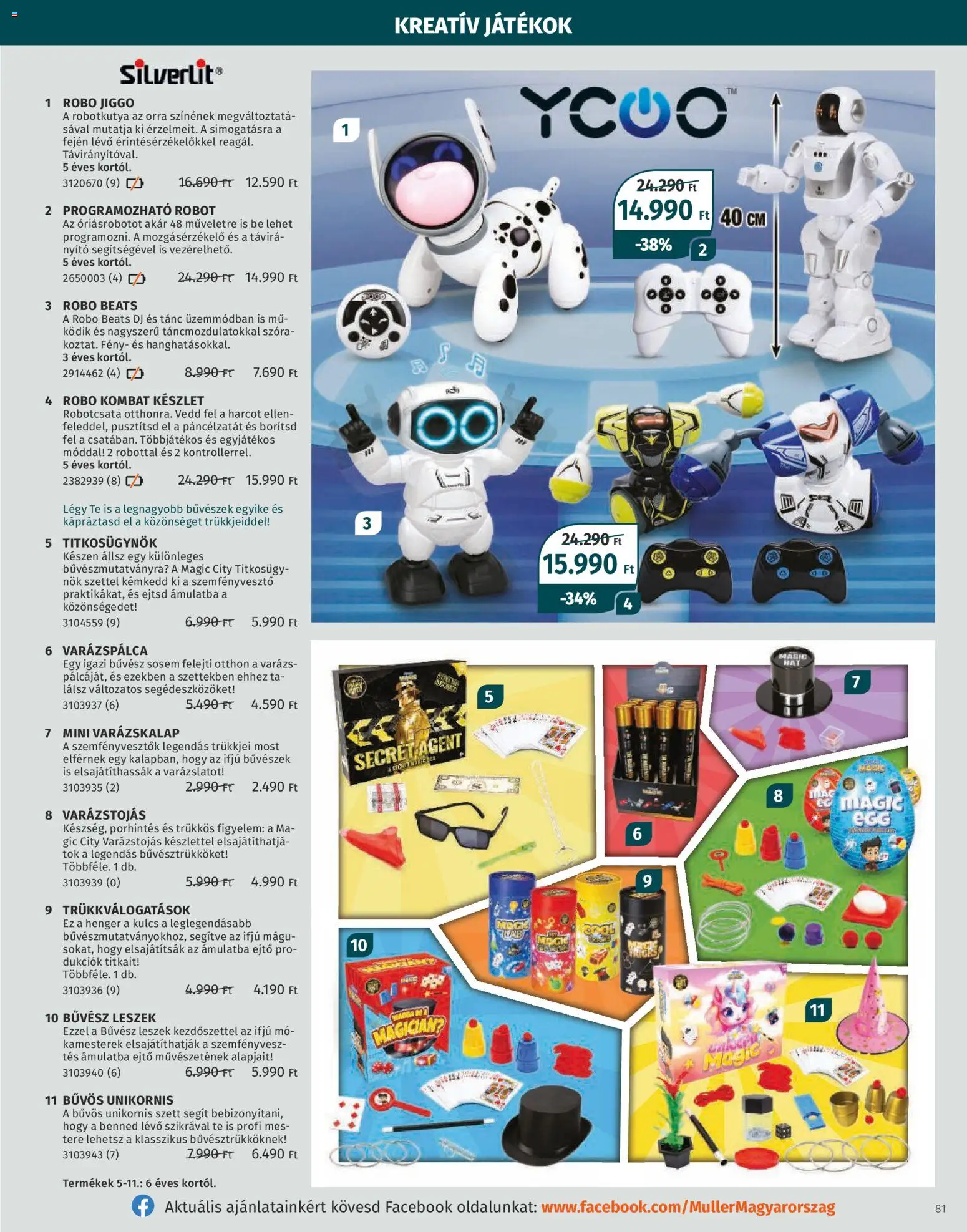 Müller akciós ujság - amely érvényes a következő dátumtól: 27.10.2025 | Oldal: 81 | Termékek: Mozgásérzékelő, Tök, Robot, Játékok